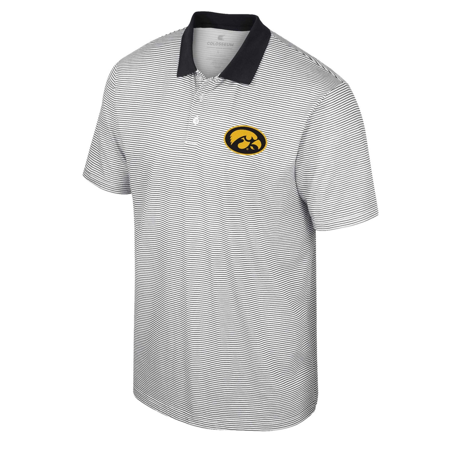 Colosseum Iowa Hawkeyes Print Stripe Polo