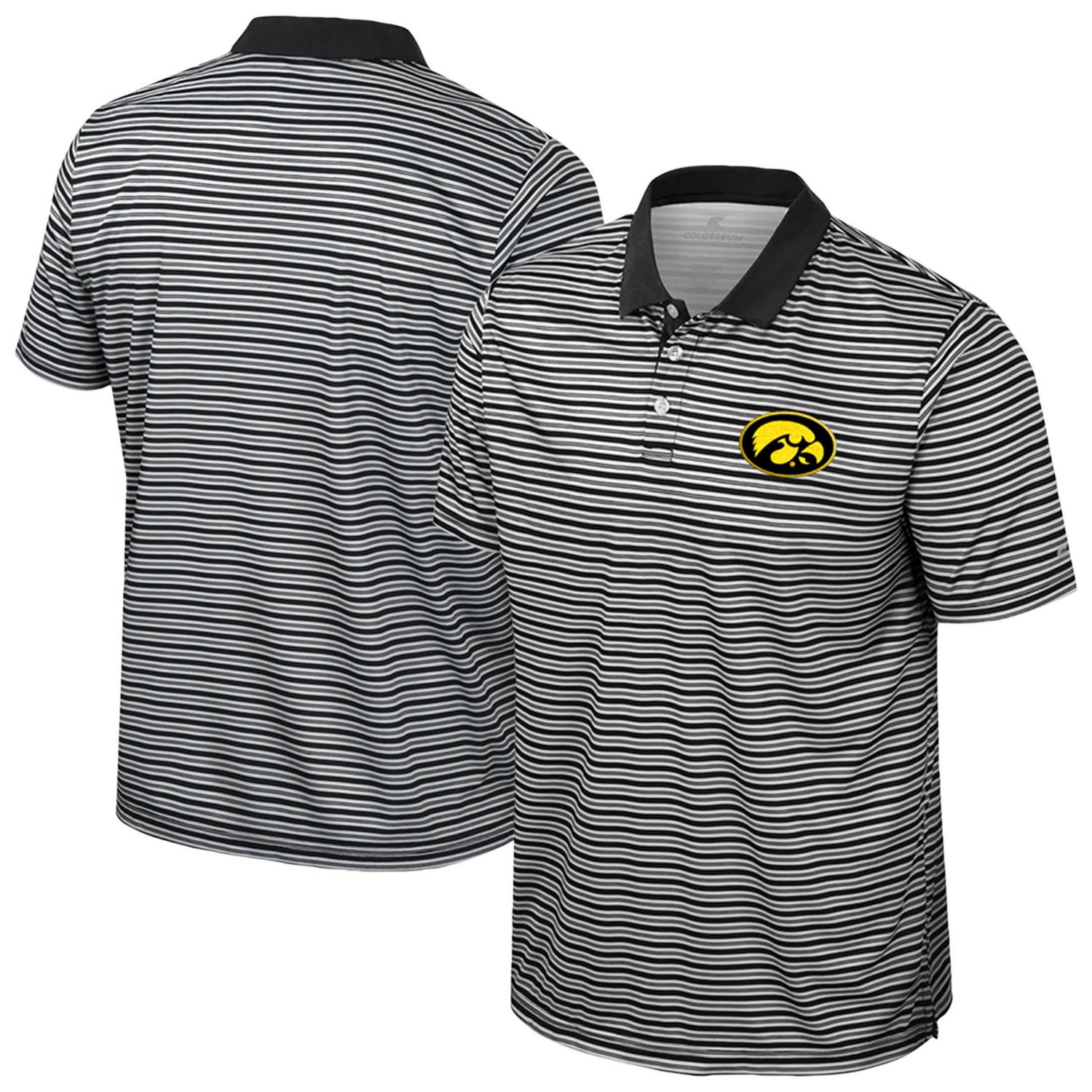 Colosseum Iowa Hawkeyes Striped Polo