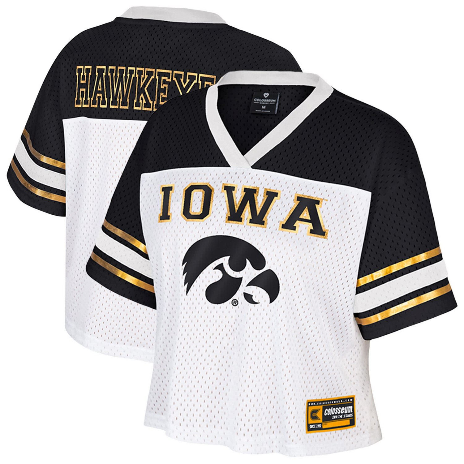 Colosseum Iowa Hawkeyes Treasure Cropped Football Jersey