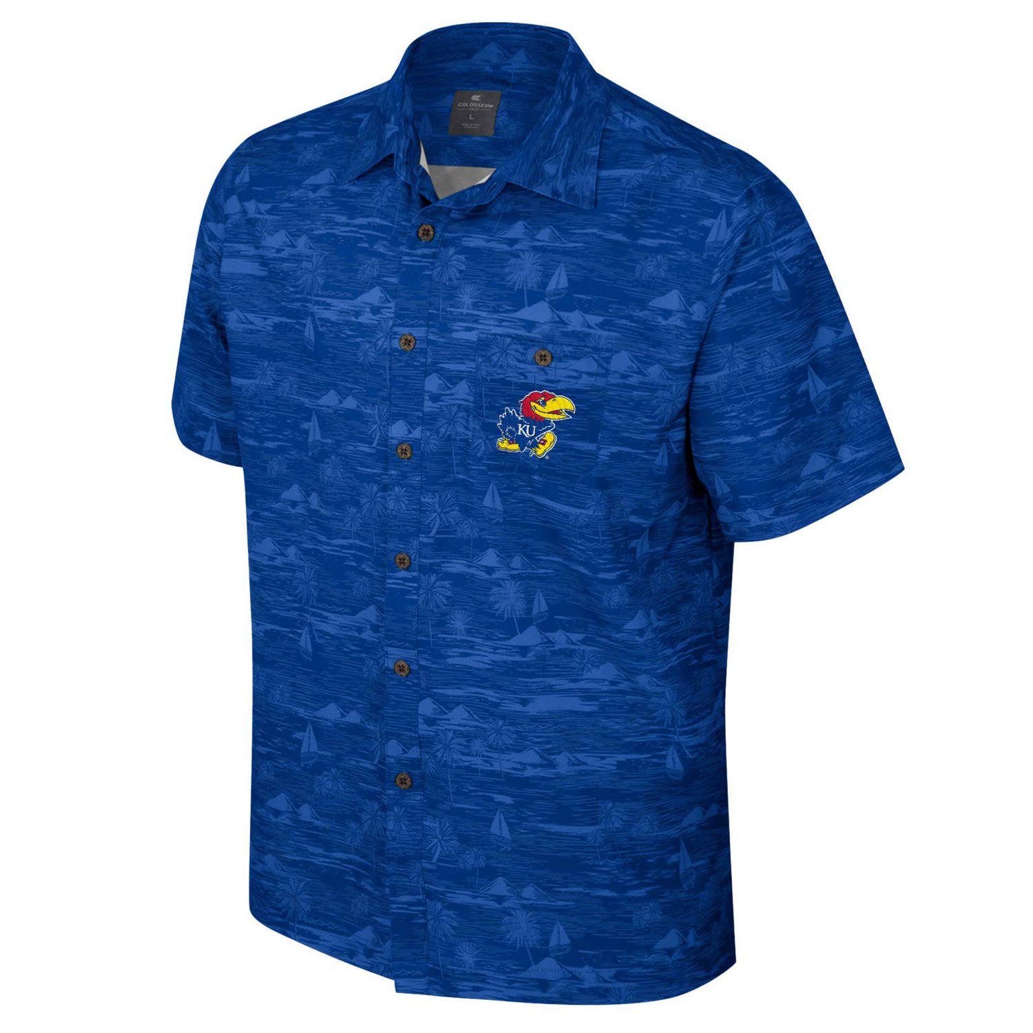Colosseum Kansas Jayhawks Ozark Button-Up Shirt                                                                                  - view number 2