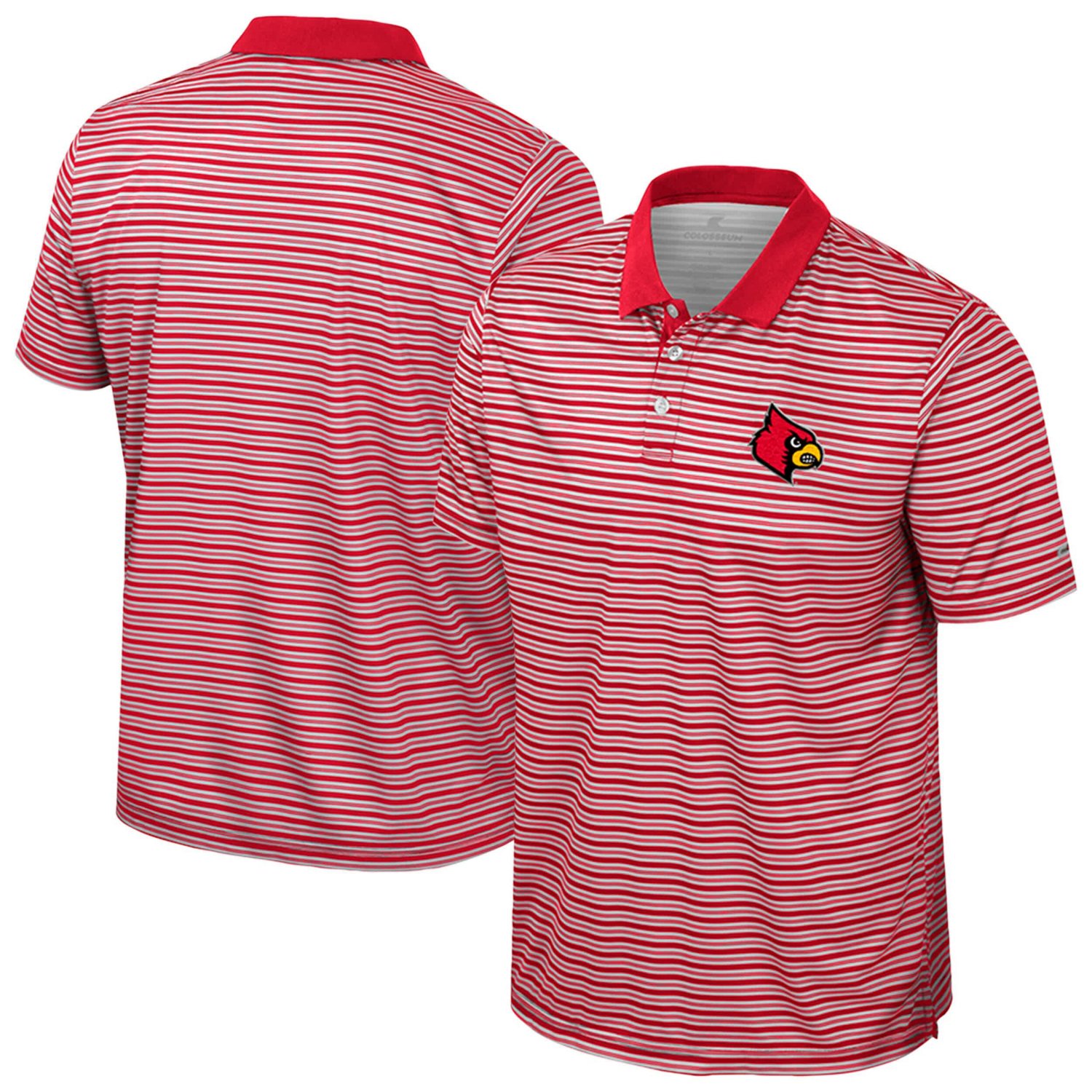 Colosseum Louisville Cardinals Striped Polo