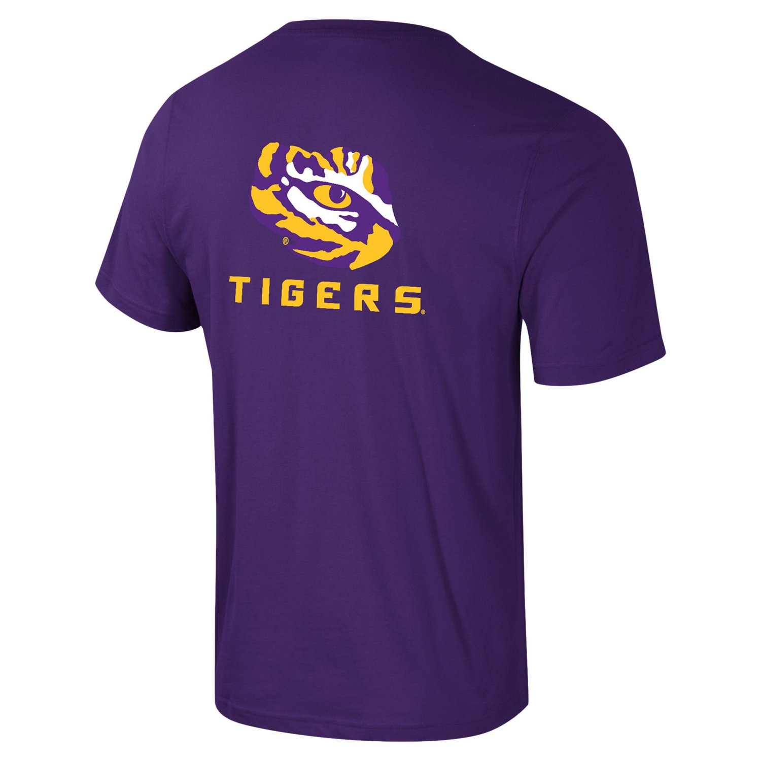 Colosseum LSU Tigers Logo Lockup 2-Hit Active Blend T-Shirt - view number 3