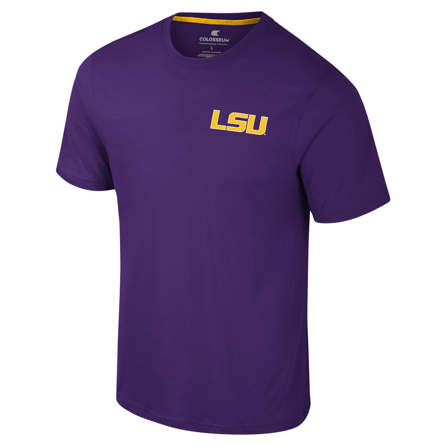 Colosseum LSU Tigers Logo Lockup 2-Hit Active Blend T-Shirt - view number 2