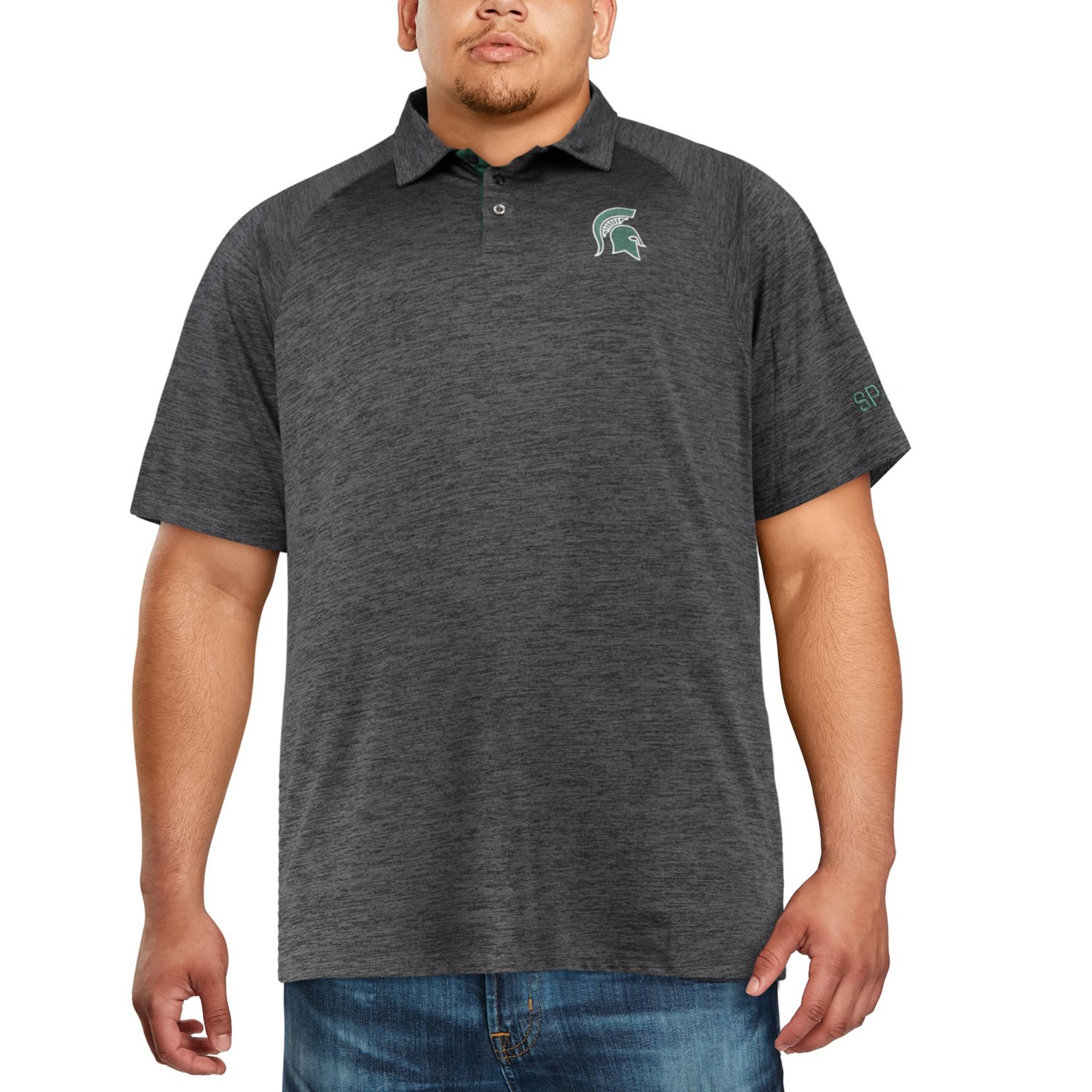 Colosseum Michigan State Spartans Big  Tall Down Swing Polo - view number 4