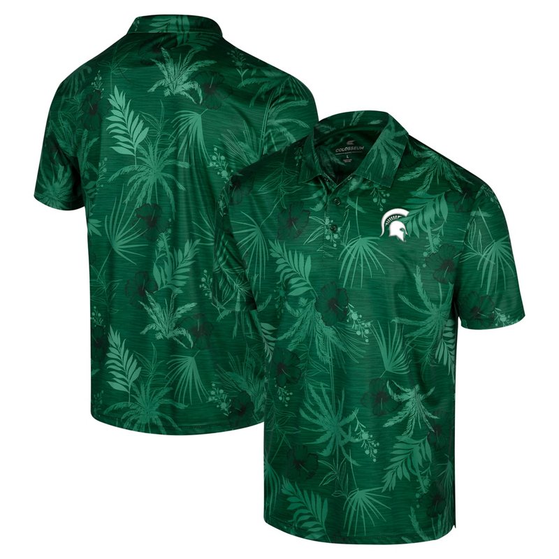 Colosseum Michigan State Spartans Big Tall Palms Polo-image