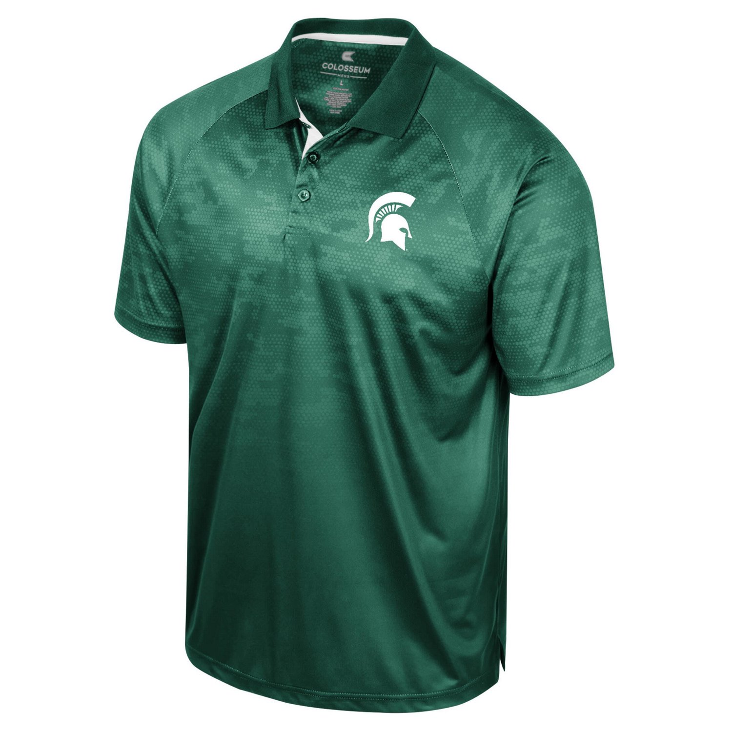 Colosseum Michigan State Spartans Honeycomb Raglan Polo