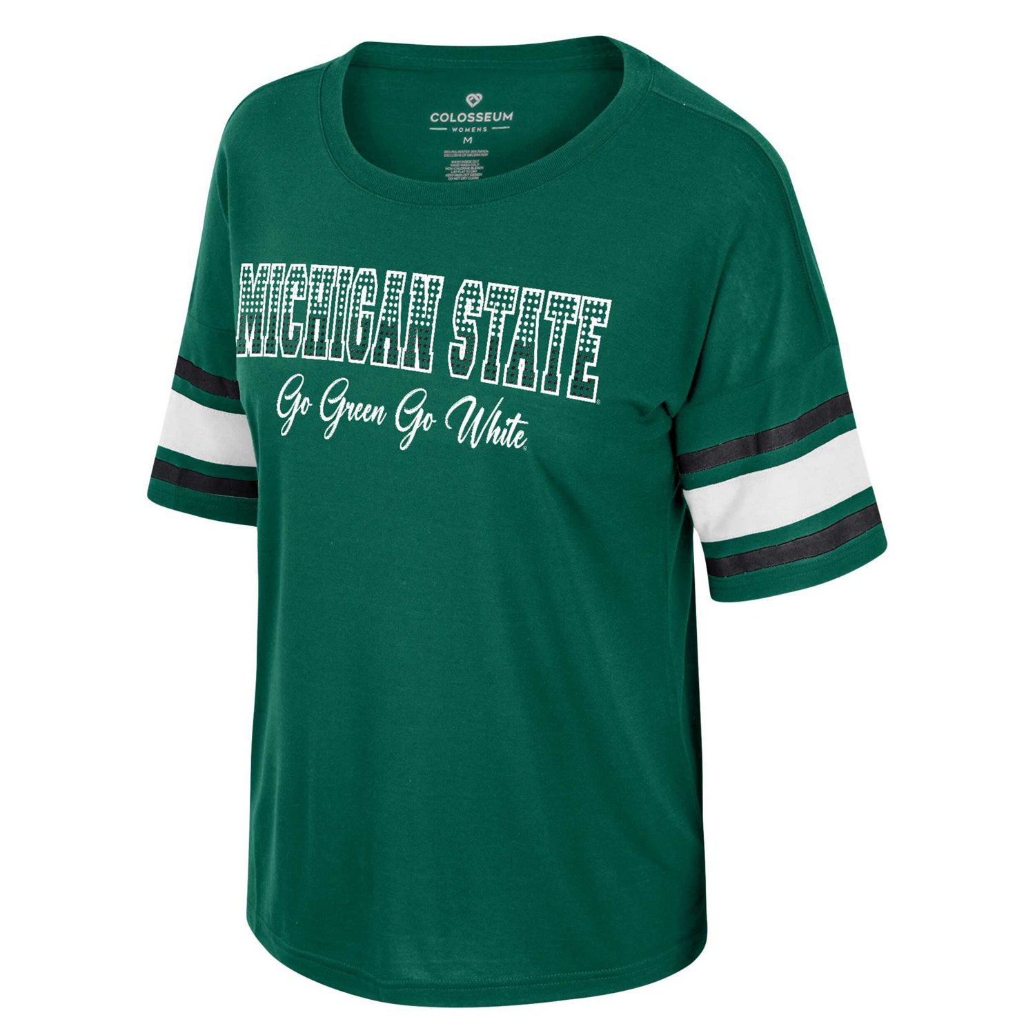Colosseum Michigan State Spartans I'm Gliding Here Rhinestone T-Shirt - view number 2