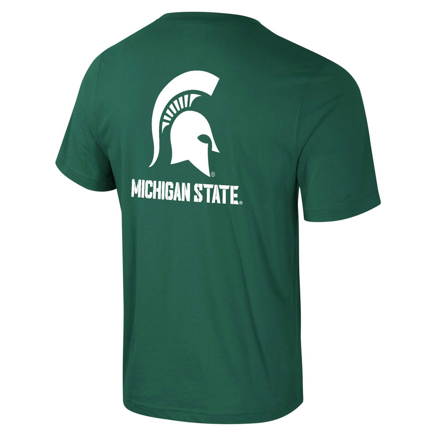 Colosseum Michigan State Spartans Logo Lockup 2-Hit Active Blend T-Shirt - view number 3