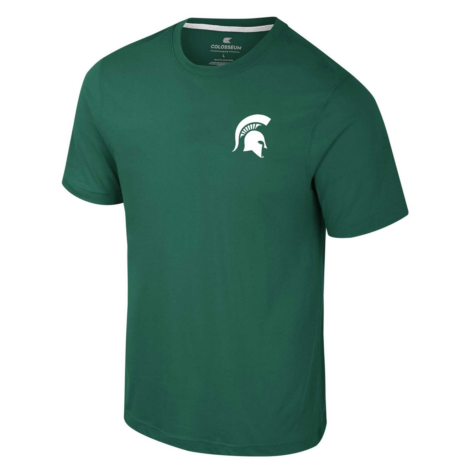 Colosseum Michigan State Spartans Logo Lockup 2-Hit Active Blend T-Shirt - view number 2