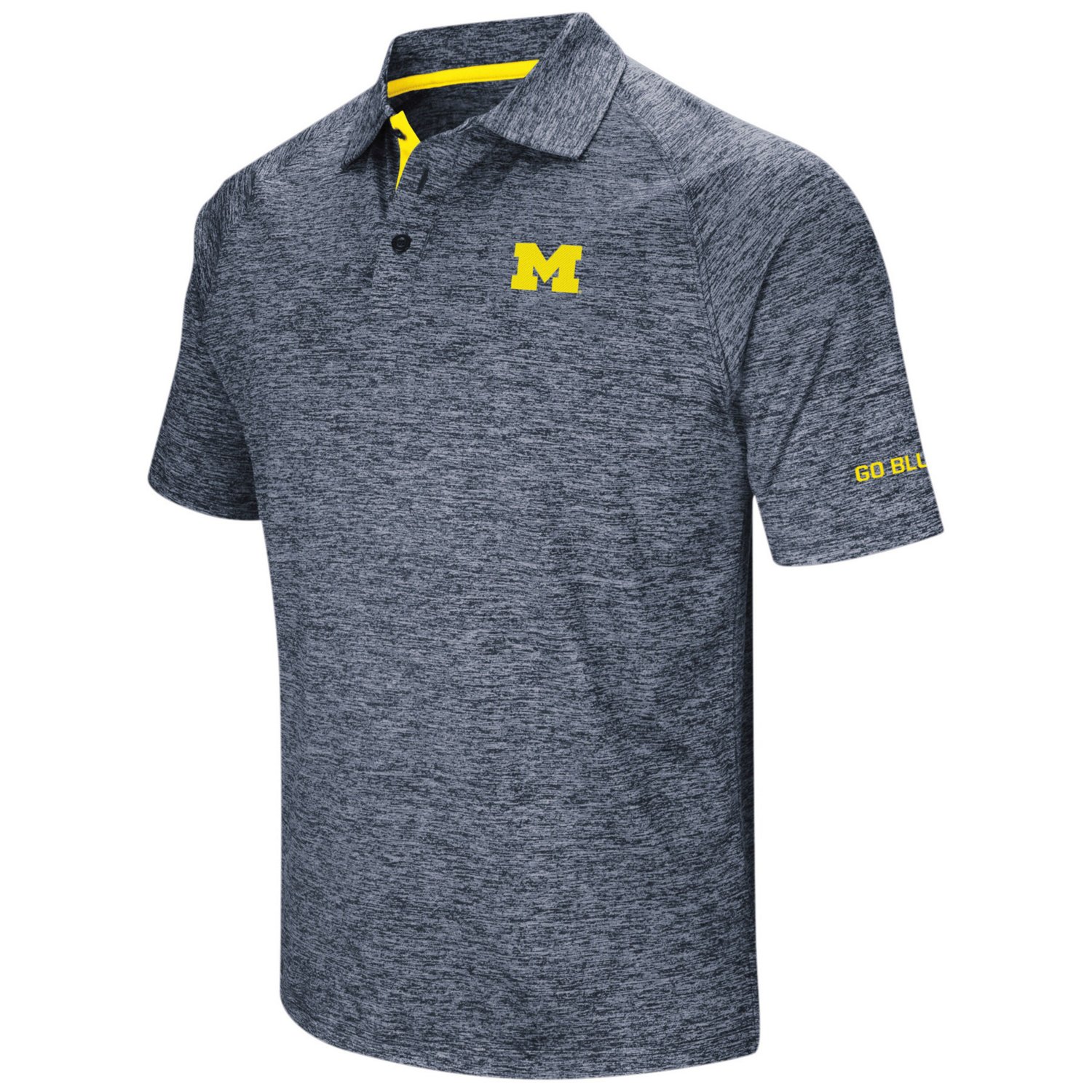 Colosseum Michigan Wolverines Big  Tall Down Swing Polo