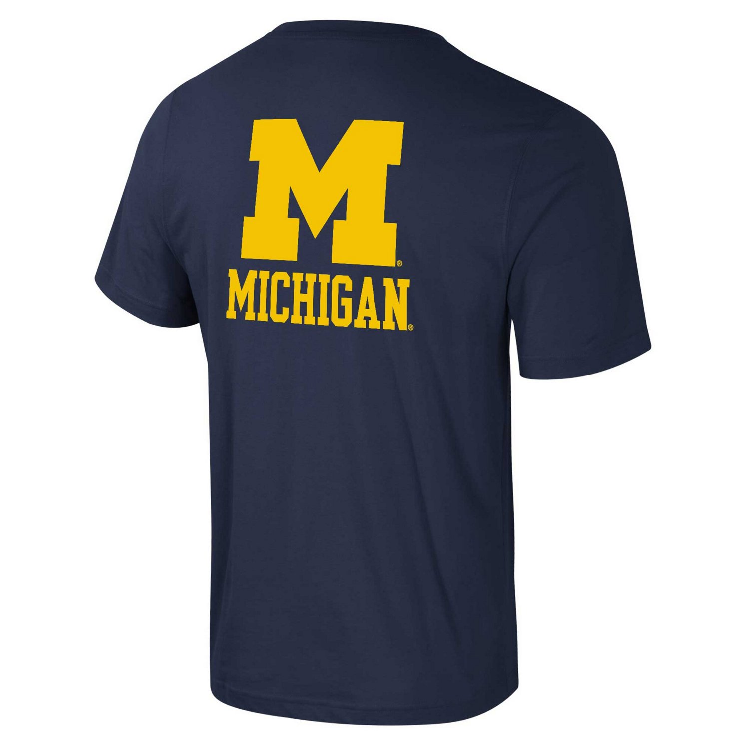 Colosseum Michigan Wolverines Logo Lockup 2-Hit Active Blend T-Shirt - view number 3