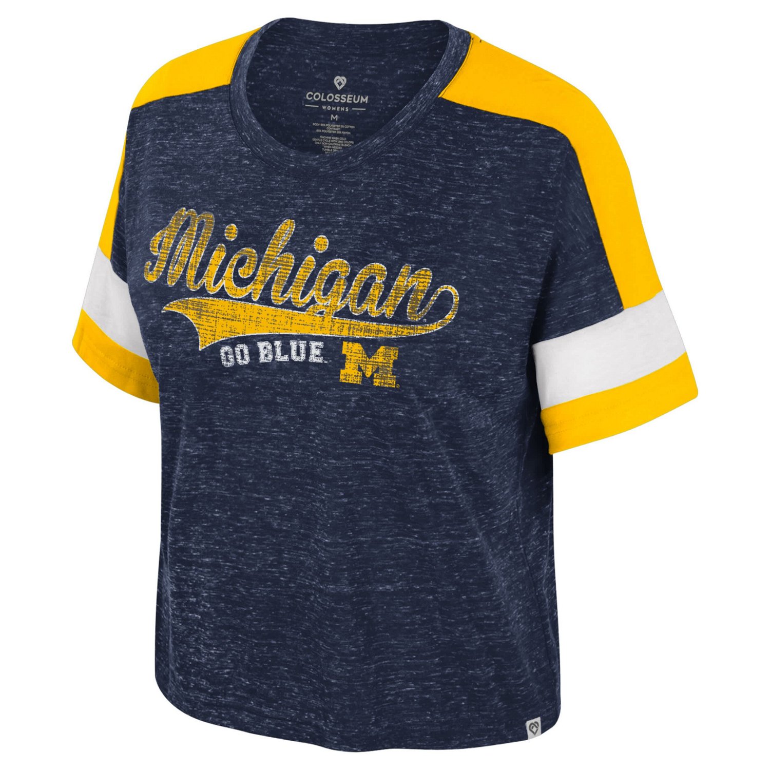 Colosseum Michigan Wolverines Ruth Color Block Scoop Neck T-Shirt - view number 2