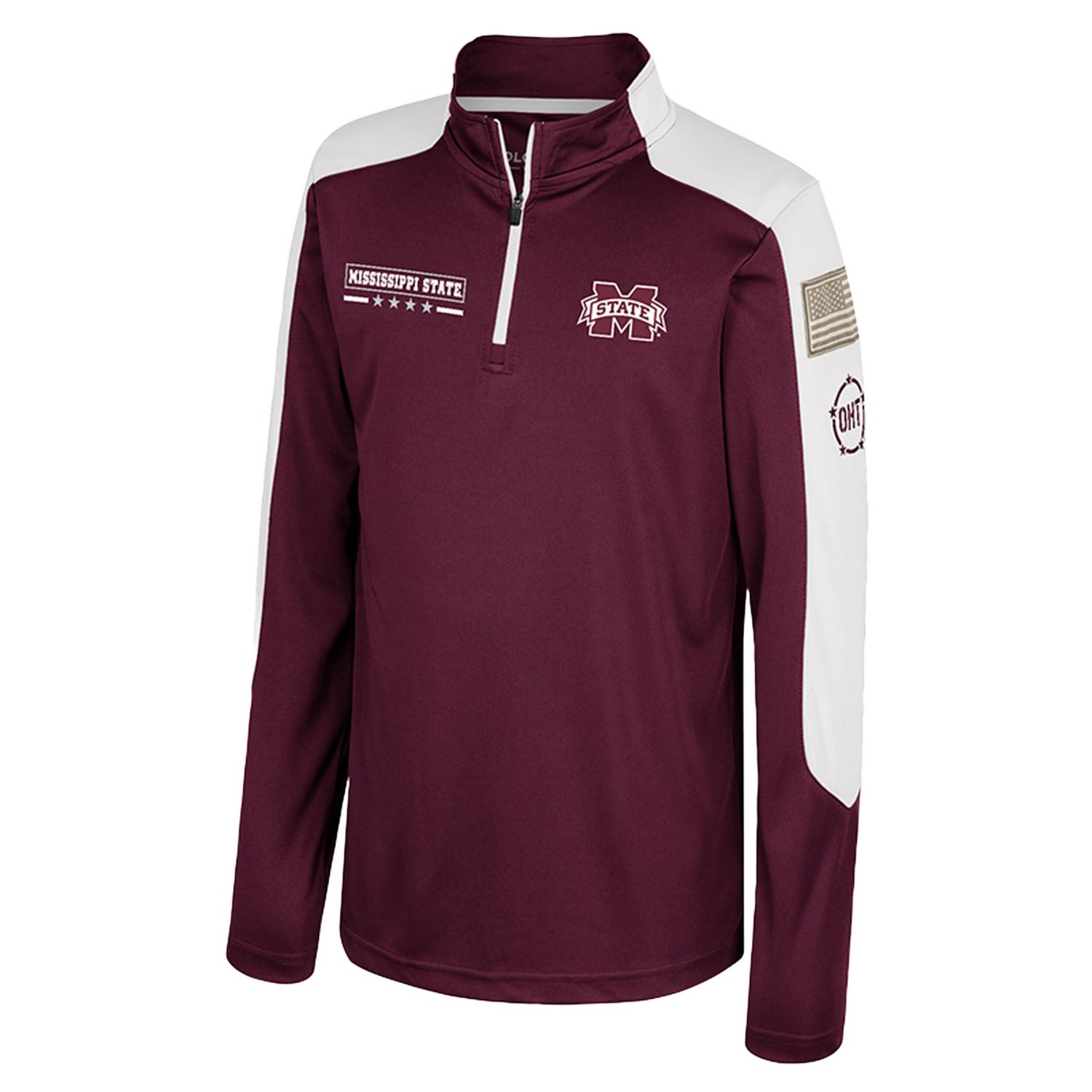 Colosseum Mississippi State Bulldogs OHT Military Appreciation Cyclone Quarter-Zip Windshirt                                     - view number 2