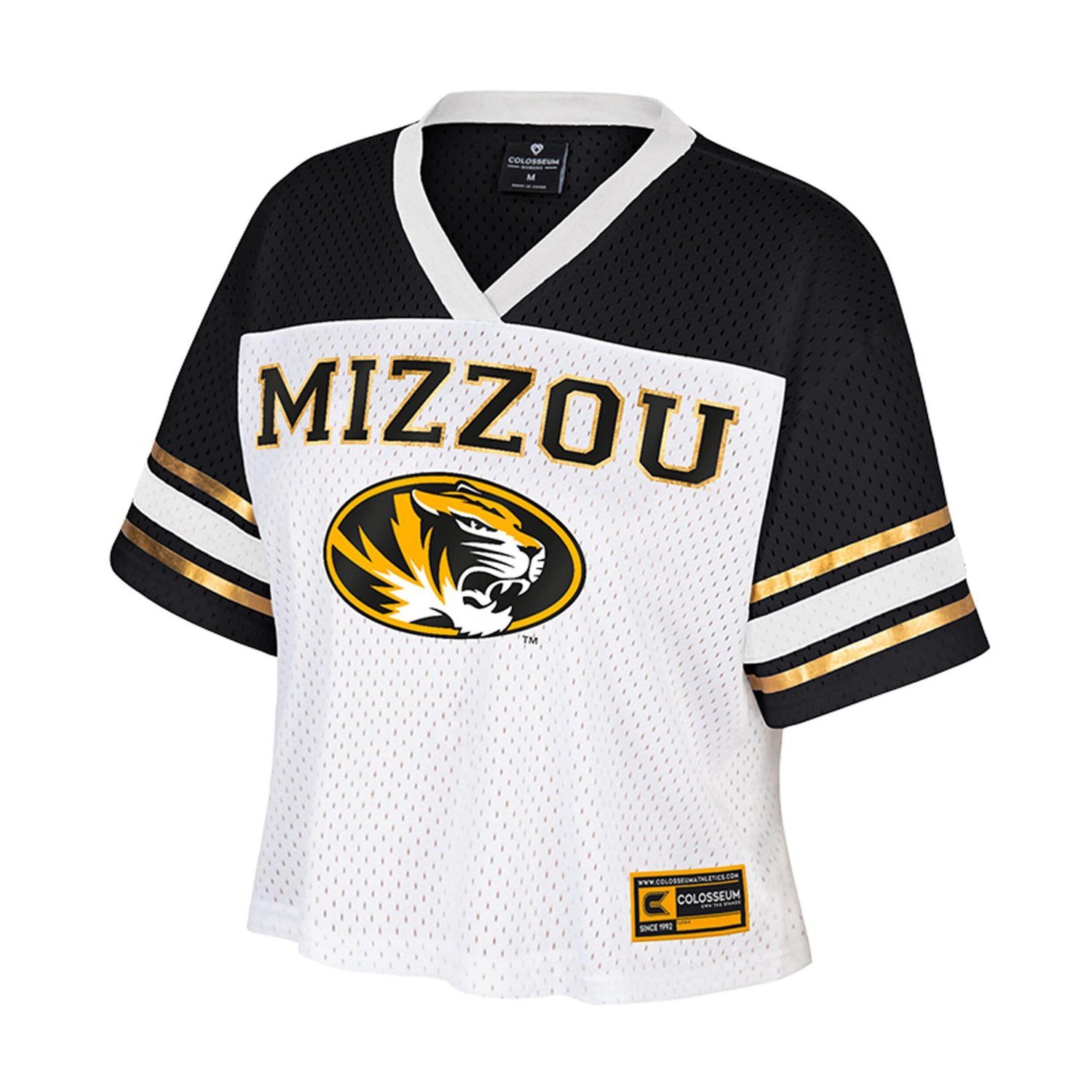Colosseum Missouri Tigers Treasure Cropped Football Jersey - view number 2