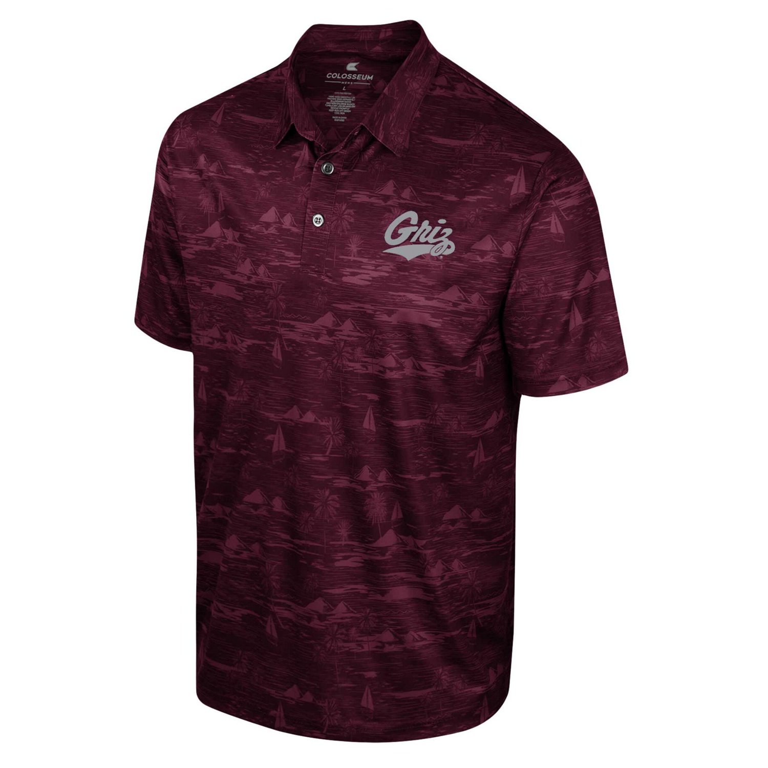 Colosseum Montana Grizzlies Daly Print Polo                                                                                      - view number 2