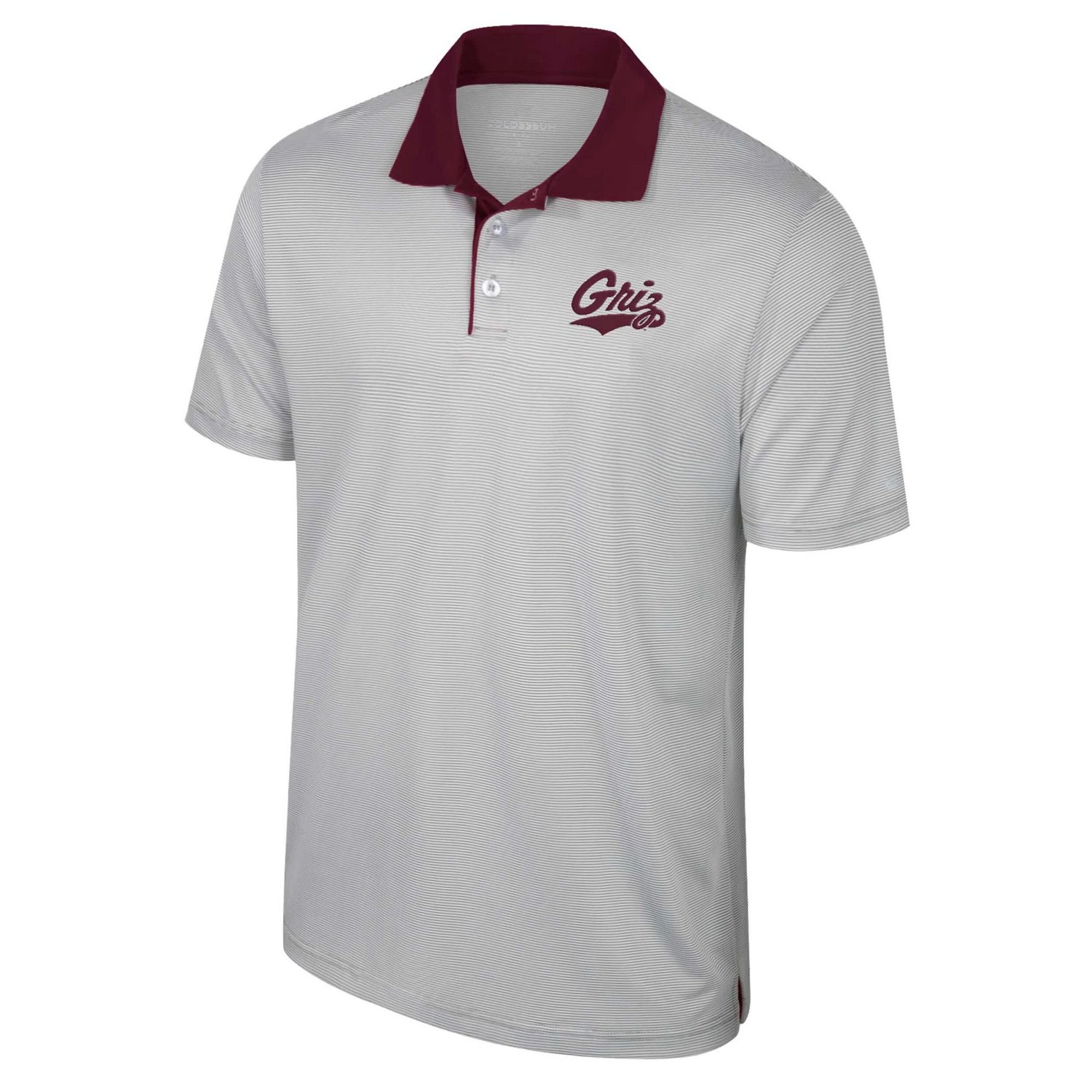 Colosseum Montana Grizzlies Tuck Striped Polo                                                                                    - view number 2