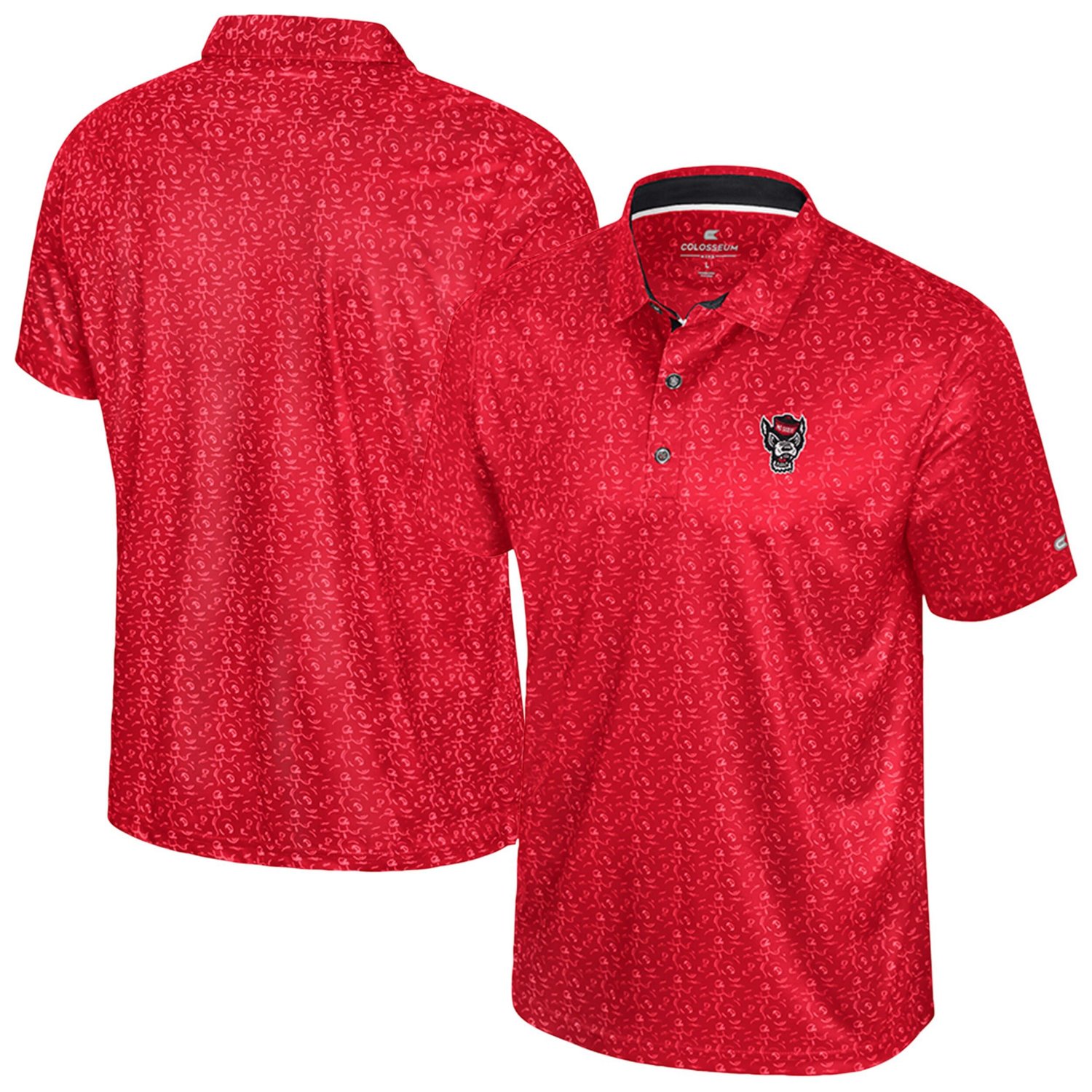 Colosseum NC State Wolfpack Football Print Polo
