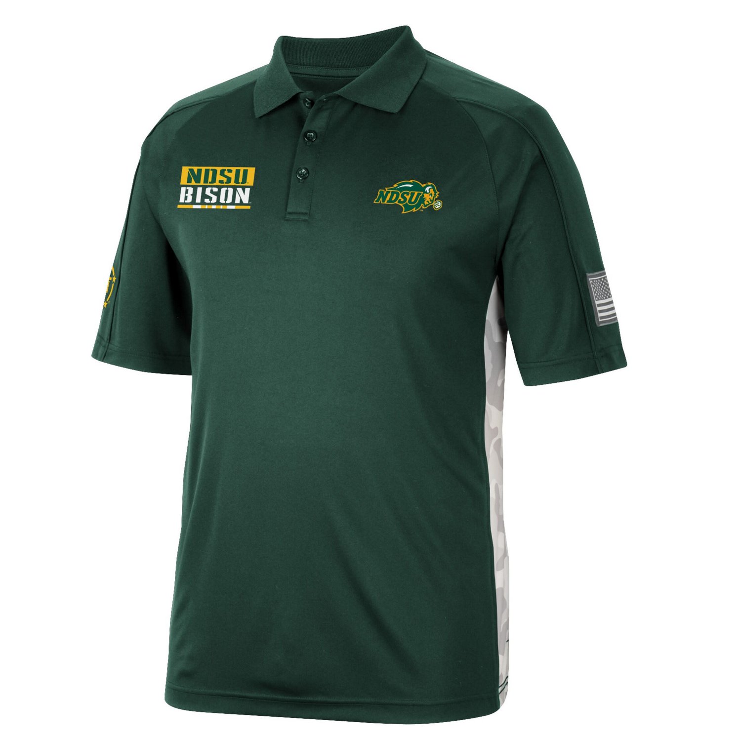 Colosseum NDSU Bison OHT Military Appreciation Snow Camo Polo                                                                    - view number 2