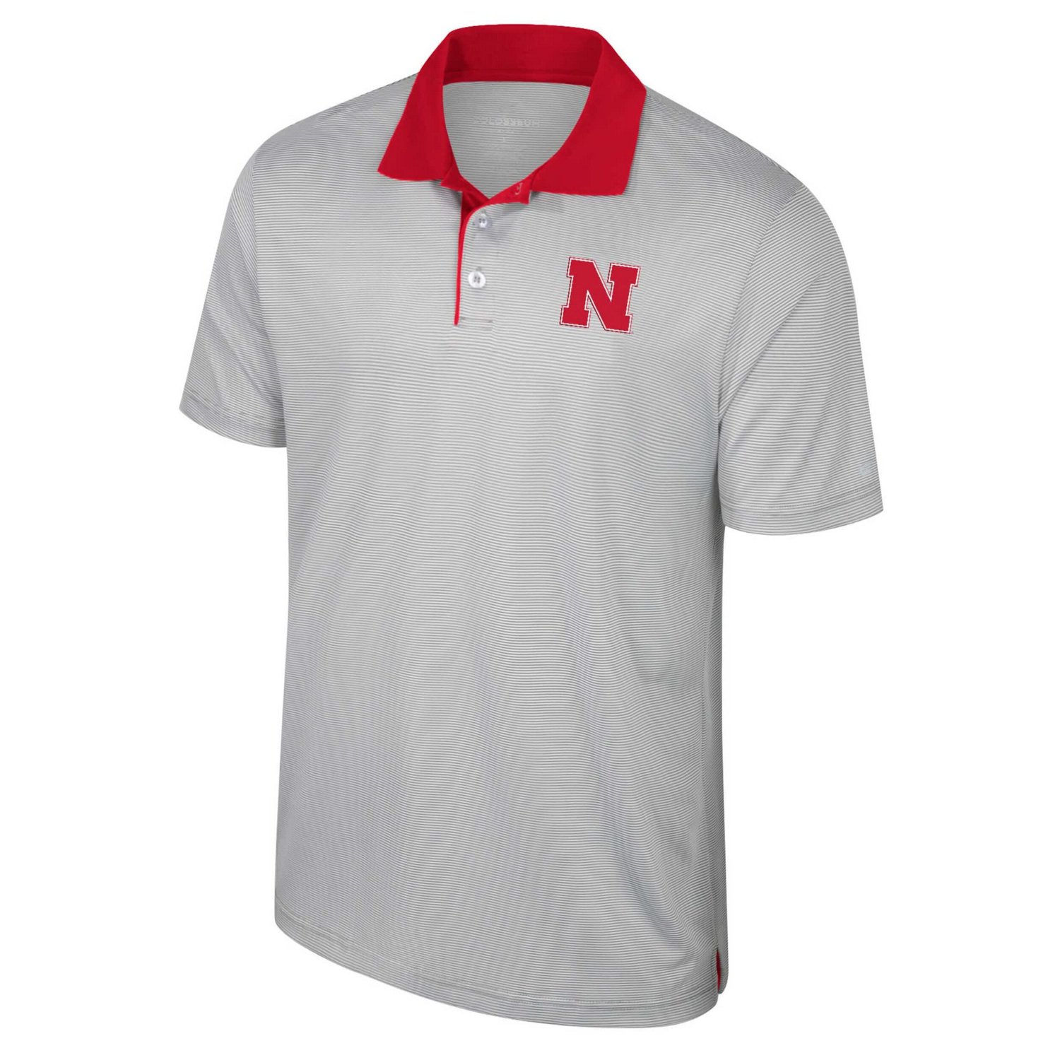 Colosseum Nebraska Huskers Big  Tall Tuck Striped Polo                                                                           - view number 2