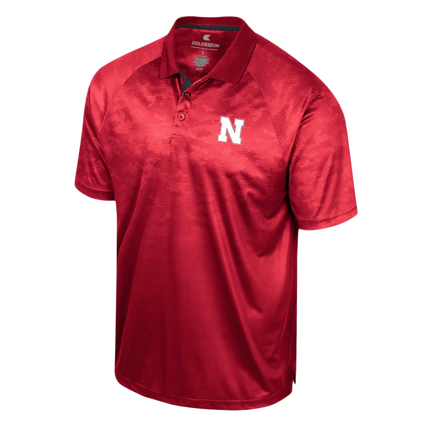 Colosseum Nebraska Huskers Honeycomb Raglan Polo                                                                                 - view number 2