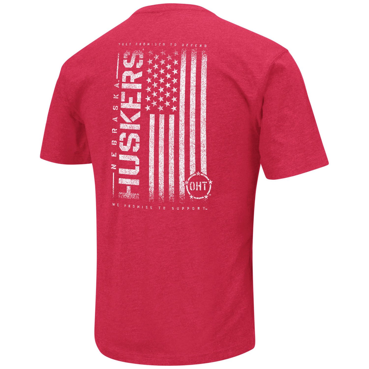 Colosseum Nebraska Huskers OHT Military Appreciation Flag 20 T-Shirt - view number 3