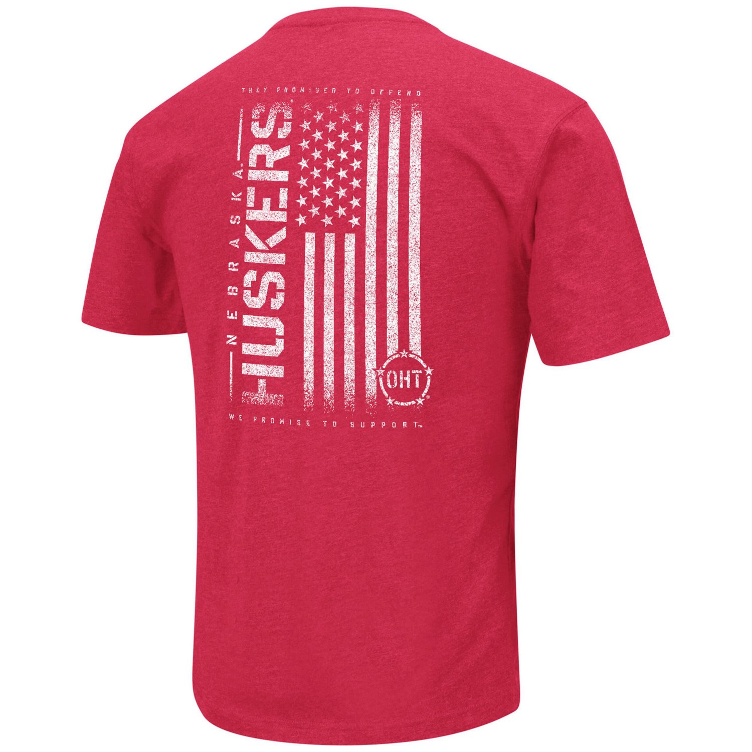 Colosseum Nebraska Huskers OHT Military Appreciation Flag 20 T-Shirt