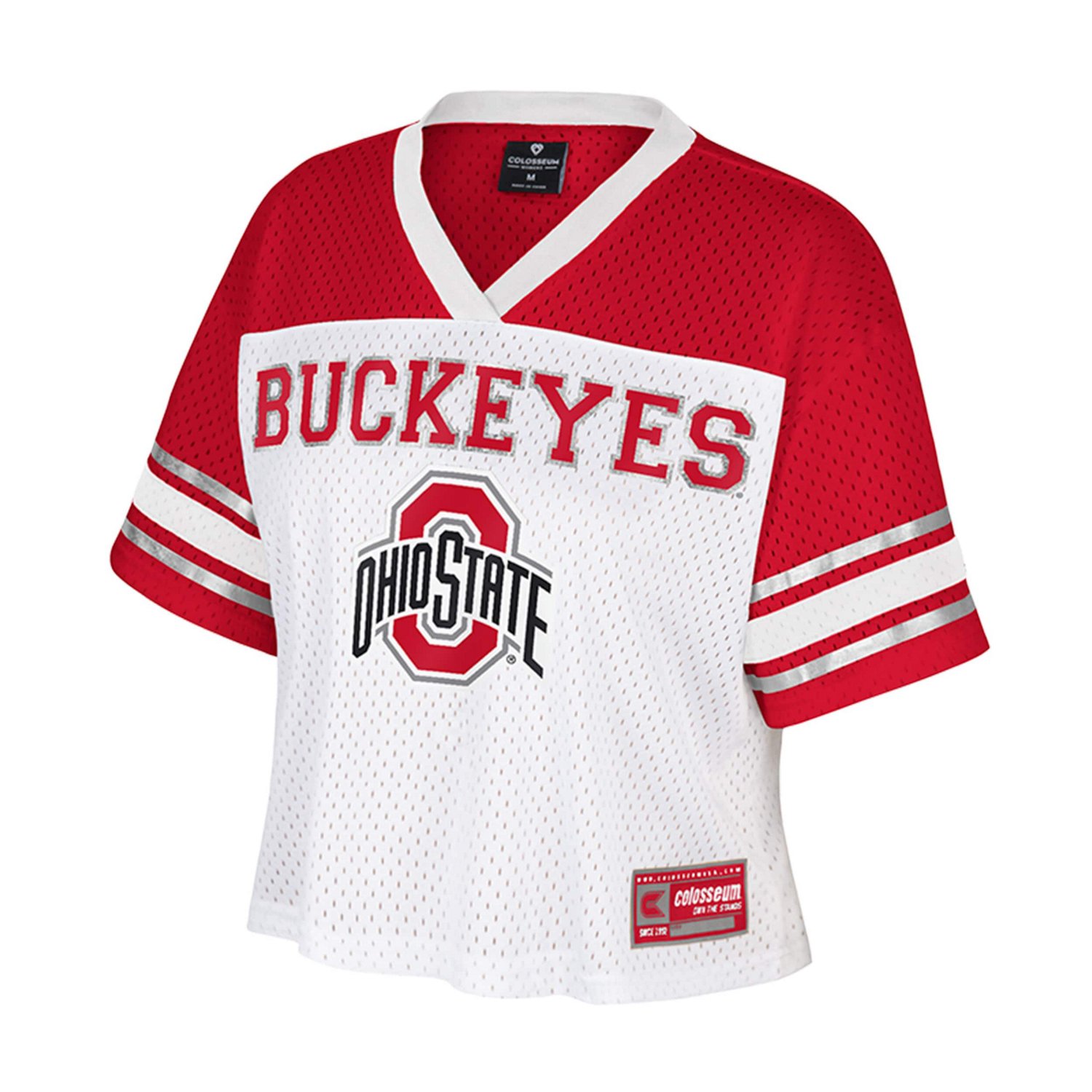 Colosseum Ohio State Buckeyes Treasure Cropped Football Jersey - view number 2