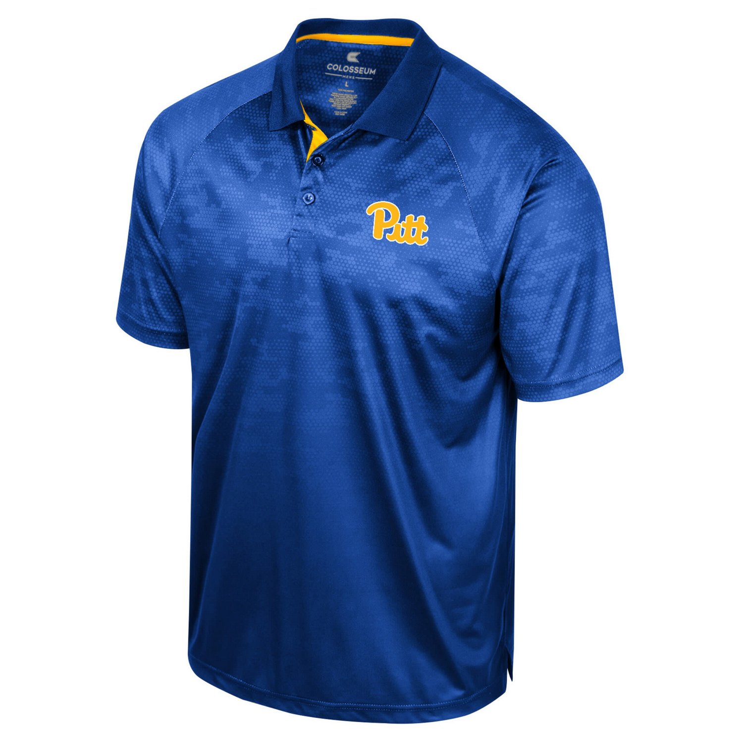 Colosseum Pitt Panthers Honeycomb Raglan Polo                                                                                    - view number 2