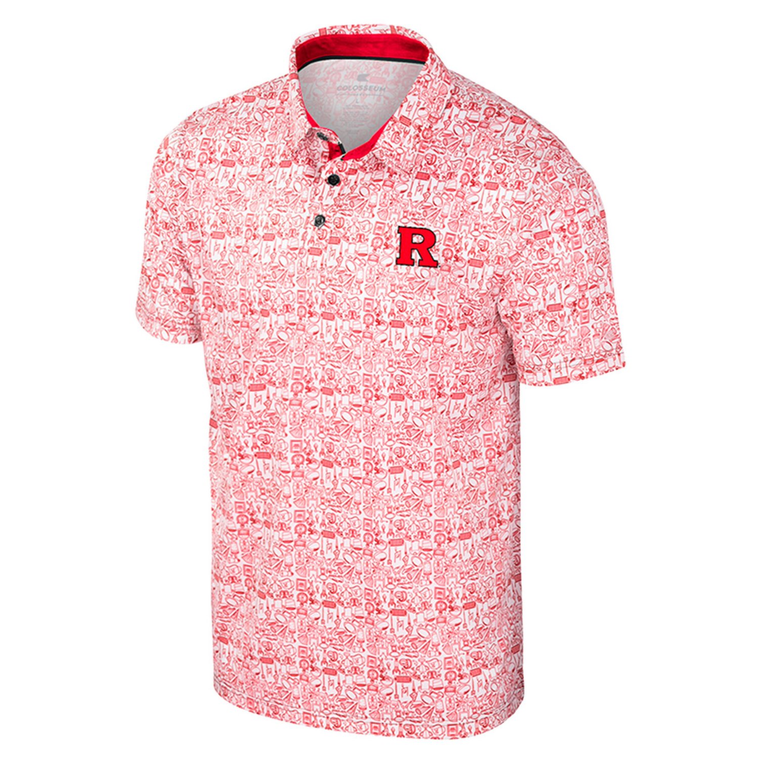 Colosseum Rutgers Knights It's Time Allover Print Polo - view number 2