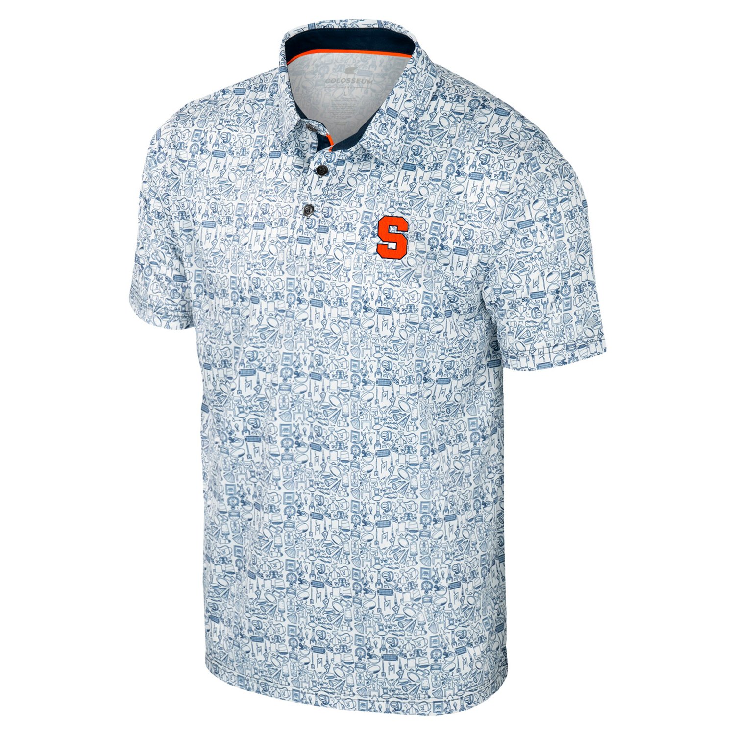 Colosseum Syracuse Orange It's Time Allover Print Polo - view number 2
