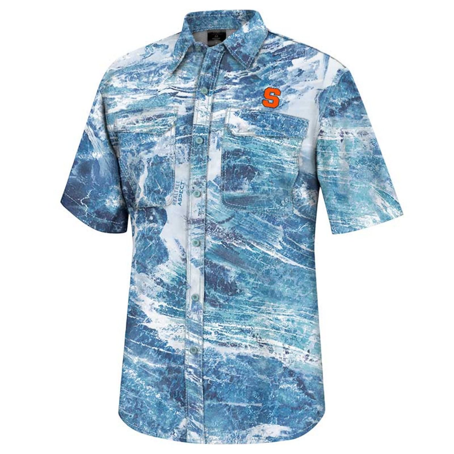 Colosseum Syracuse Orange Realtree Aspect Charter Full-Button Fishing Shirt                                                      - view number 2