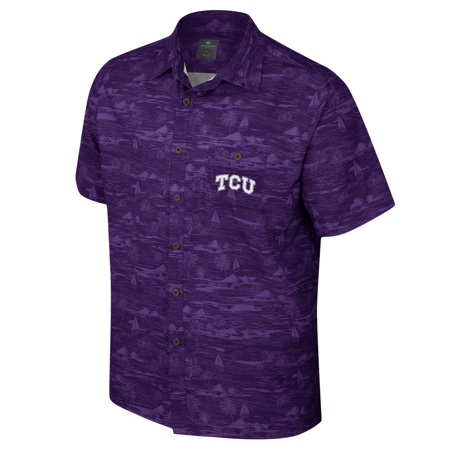 Colosseum TCU Horned Frogs Ozark Button-Up Shirt                                                                                 - view number 2