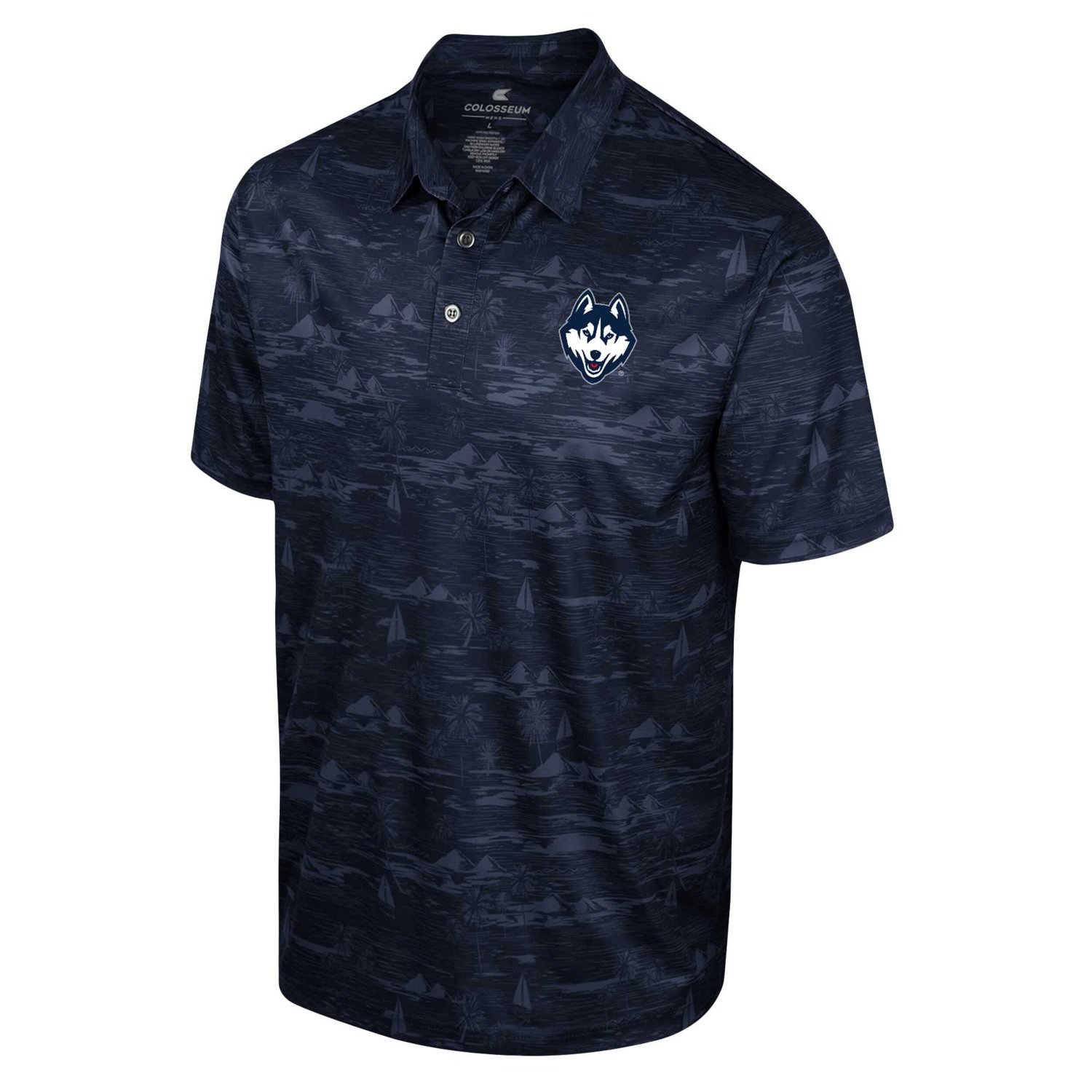 Colosseum UConn Huskies Daly Print Polo - view number 2