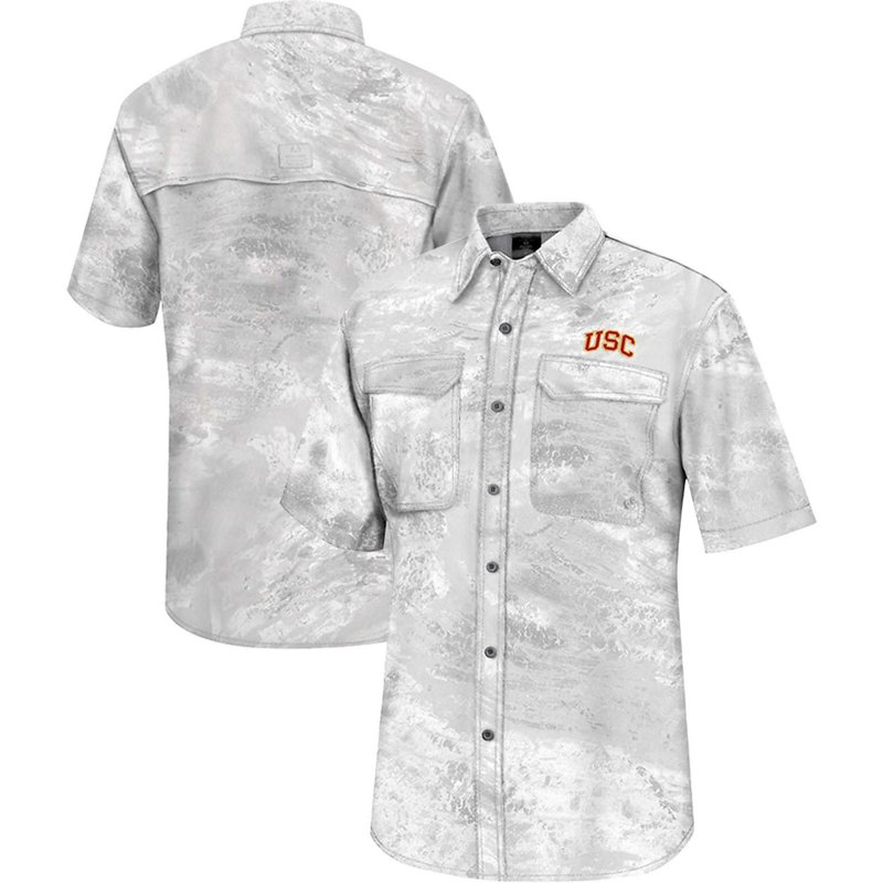 Colosseum Athletics Colosseum USC Trojans Realtree Aspect Charter Full-Button Fishing Shirt White, Medium - NCAA Men's Tops at Academy Sports