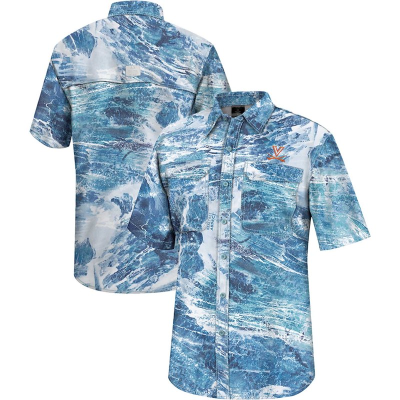 Colosseum Athletics Colosseum Virginia Cavaliers Realtree Aspect Charter Full-Button Fishing Shirt Blue, Medium - NCAA Men's Tops at Academy Sports