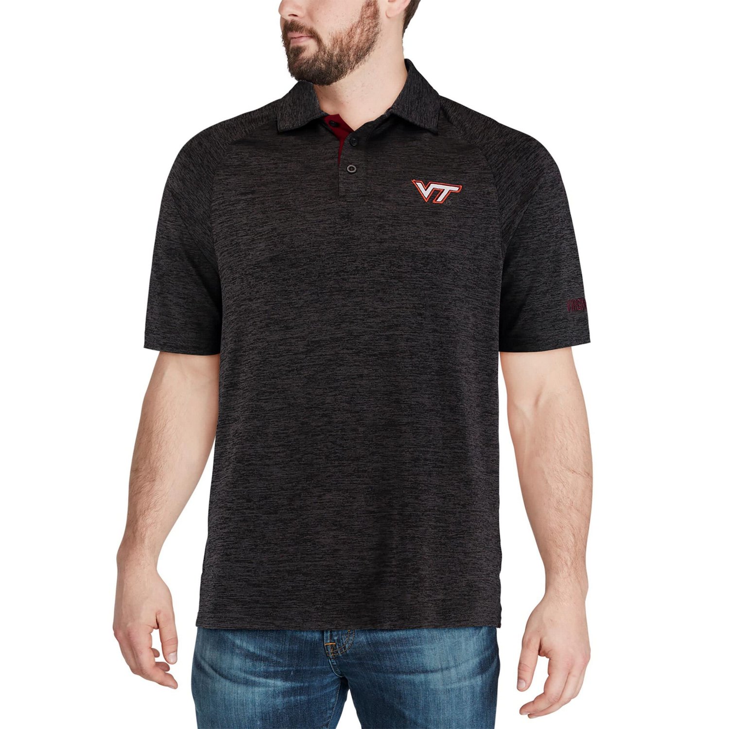 Colosseum Virginia Tech Hokies Down Swing Polo