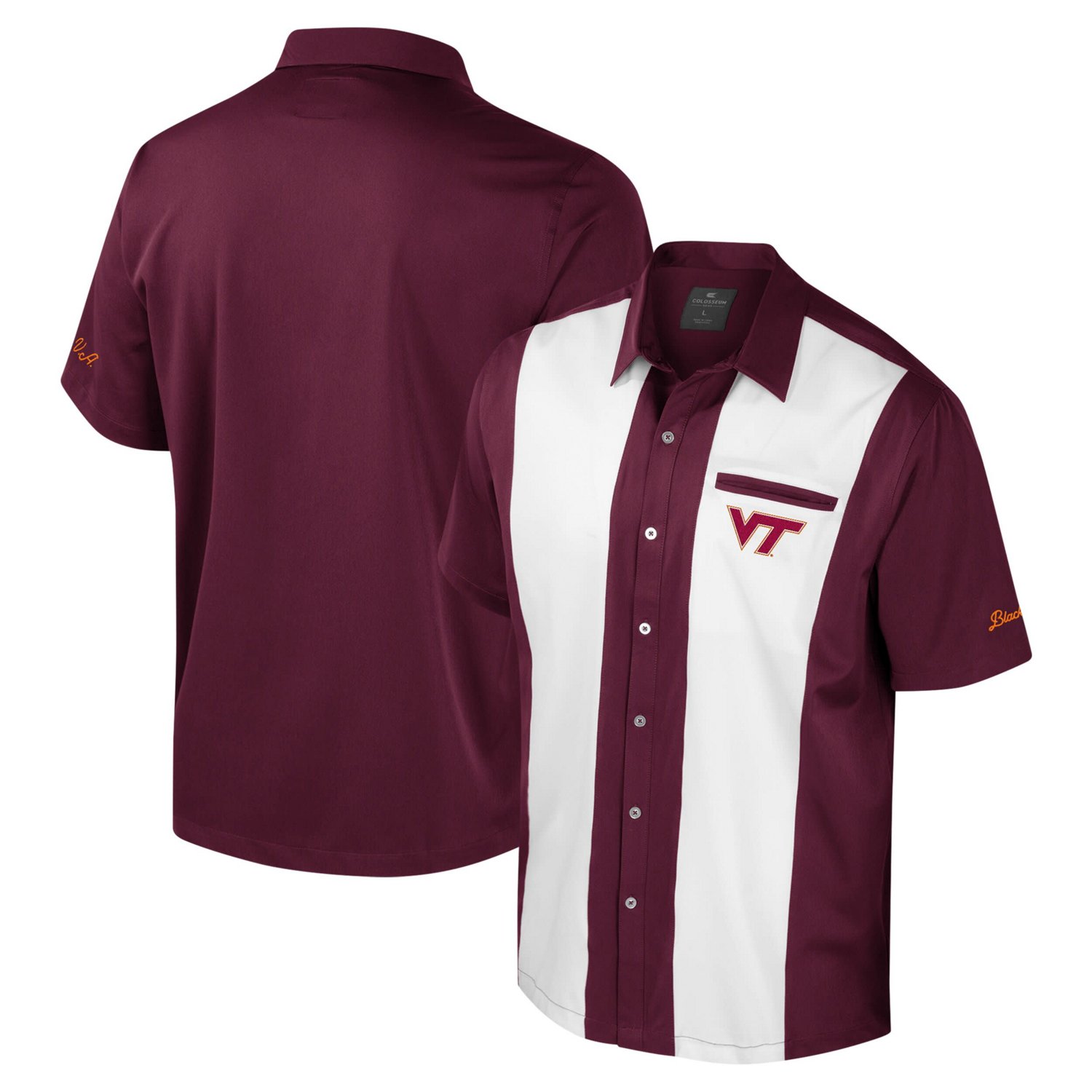 Colosseum Virginia Tech Hokies Strike Bowling Button-Up Shirt