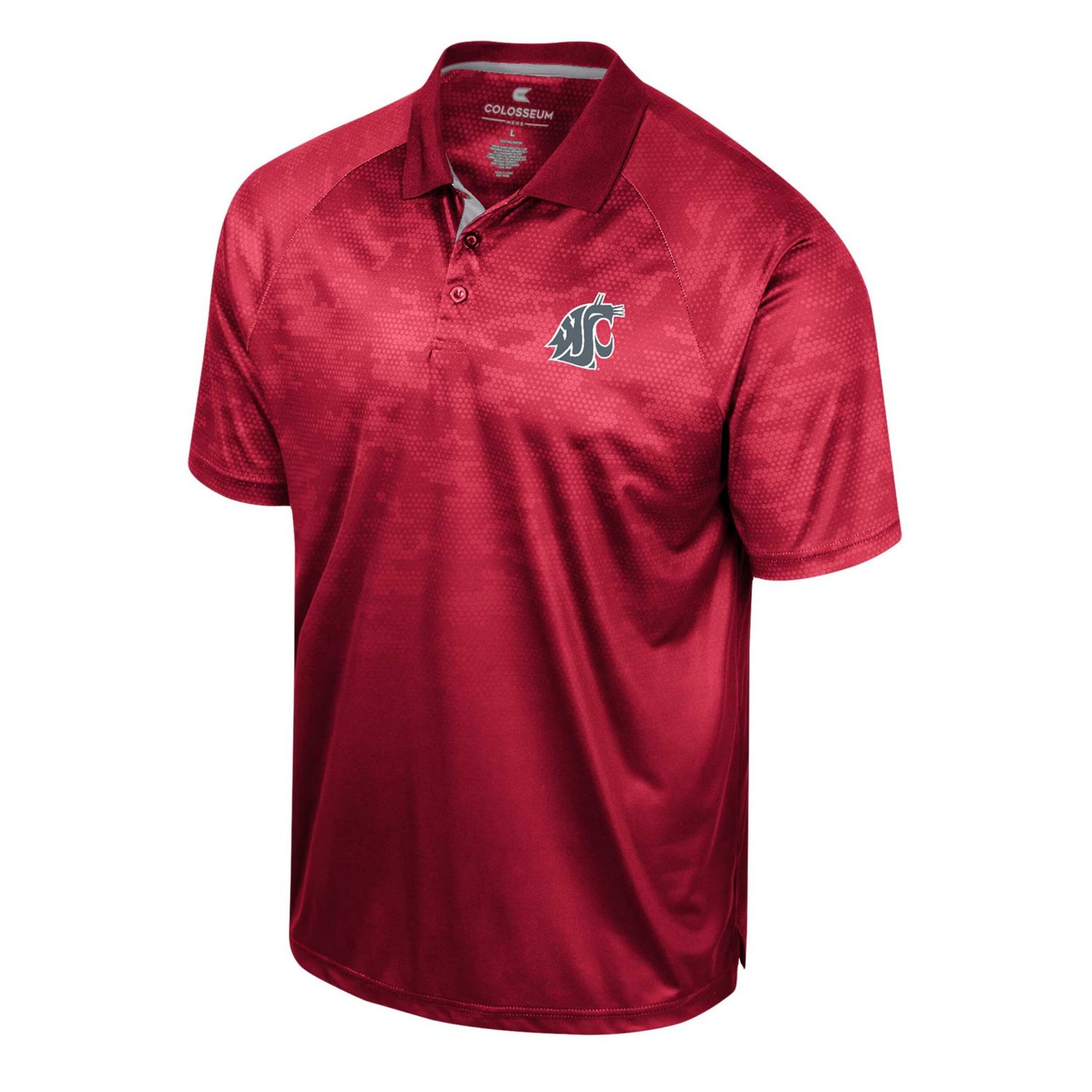 Colosseum Washington State Cougars Honeycomb Raglan Polo                                                                         - view number 2