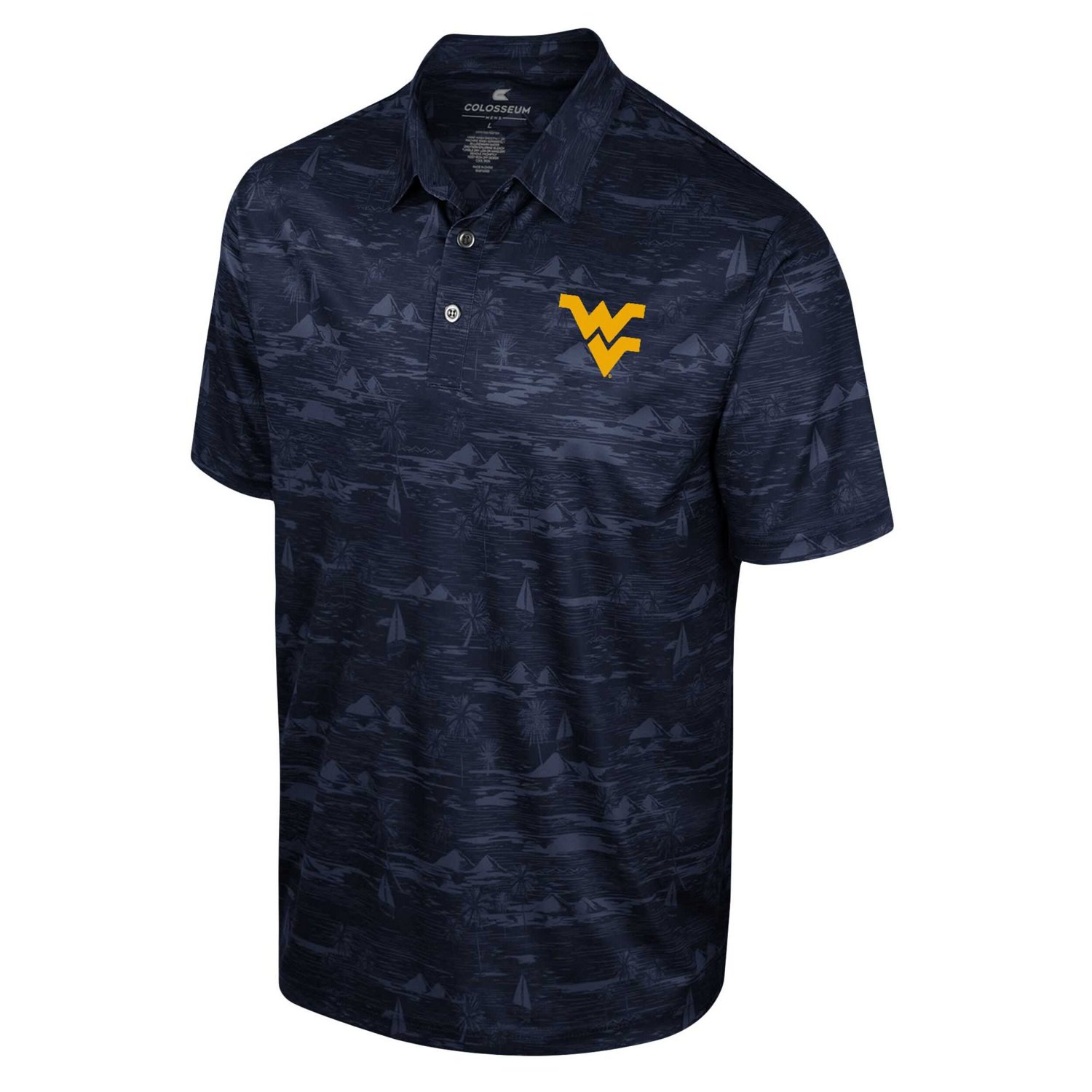 Colosseum West Virginia Mountaineers Daly Print Polo