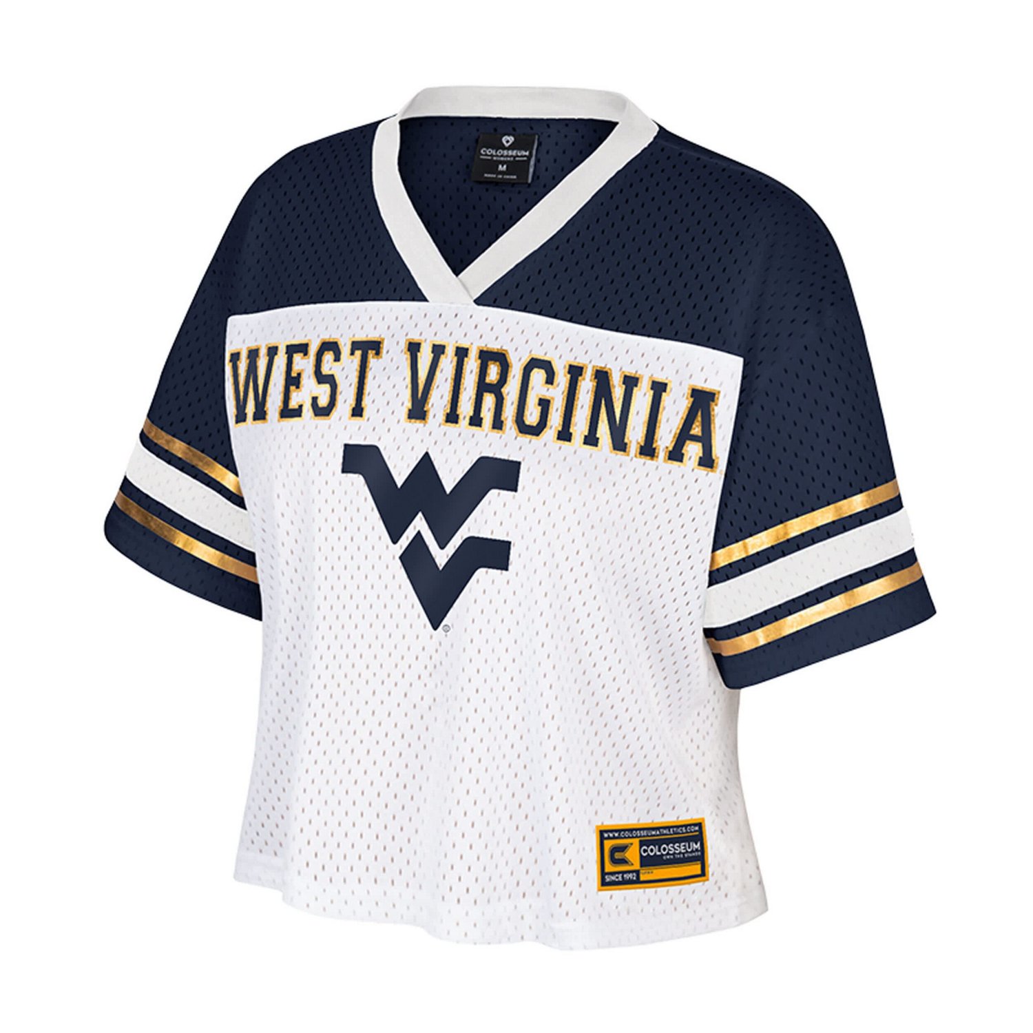 Colosseum West Virginia Mountaineers Treasure Cropped Football Jersey - view number 2