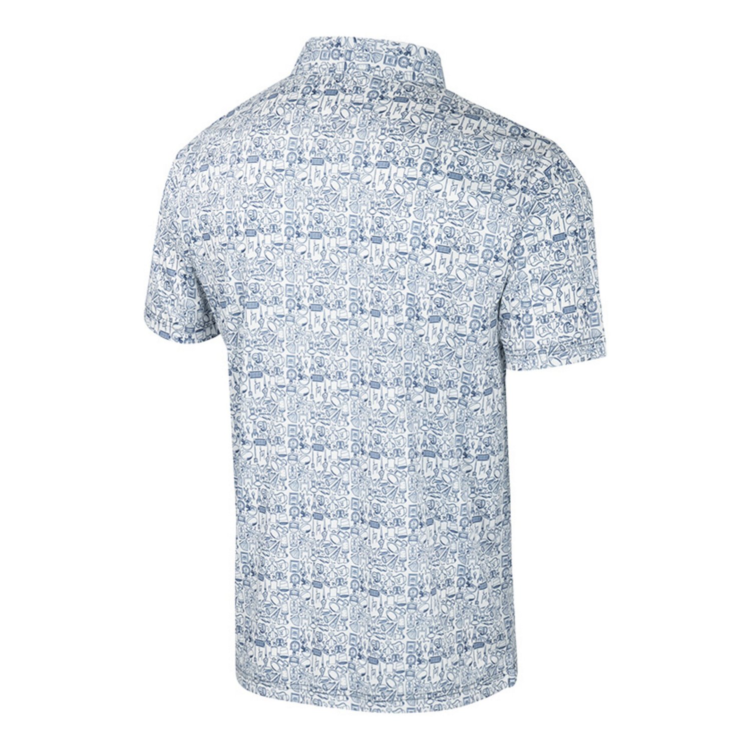 Colosseum White Michigan Wolverines Big  Tall Allover Polo - view number 3