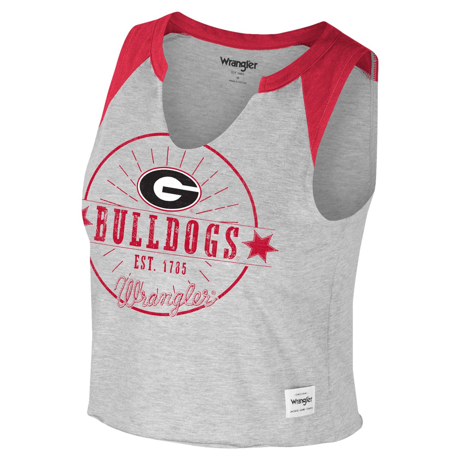Colosseum x Wrangler Georgia Bulldogs Vintage Muscle Cropped T-Shirt - view number 2