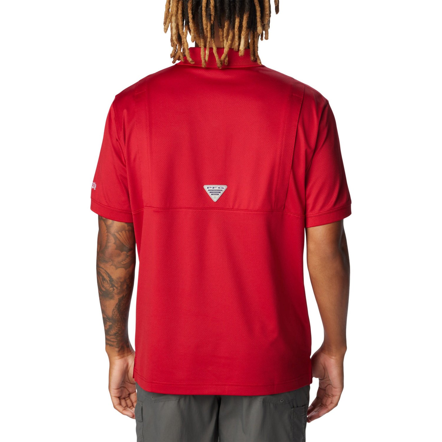 Columbia Arkansas Razorbacks PFG Tamiami Omni-Shade Polo