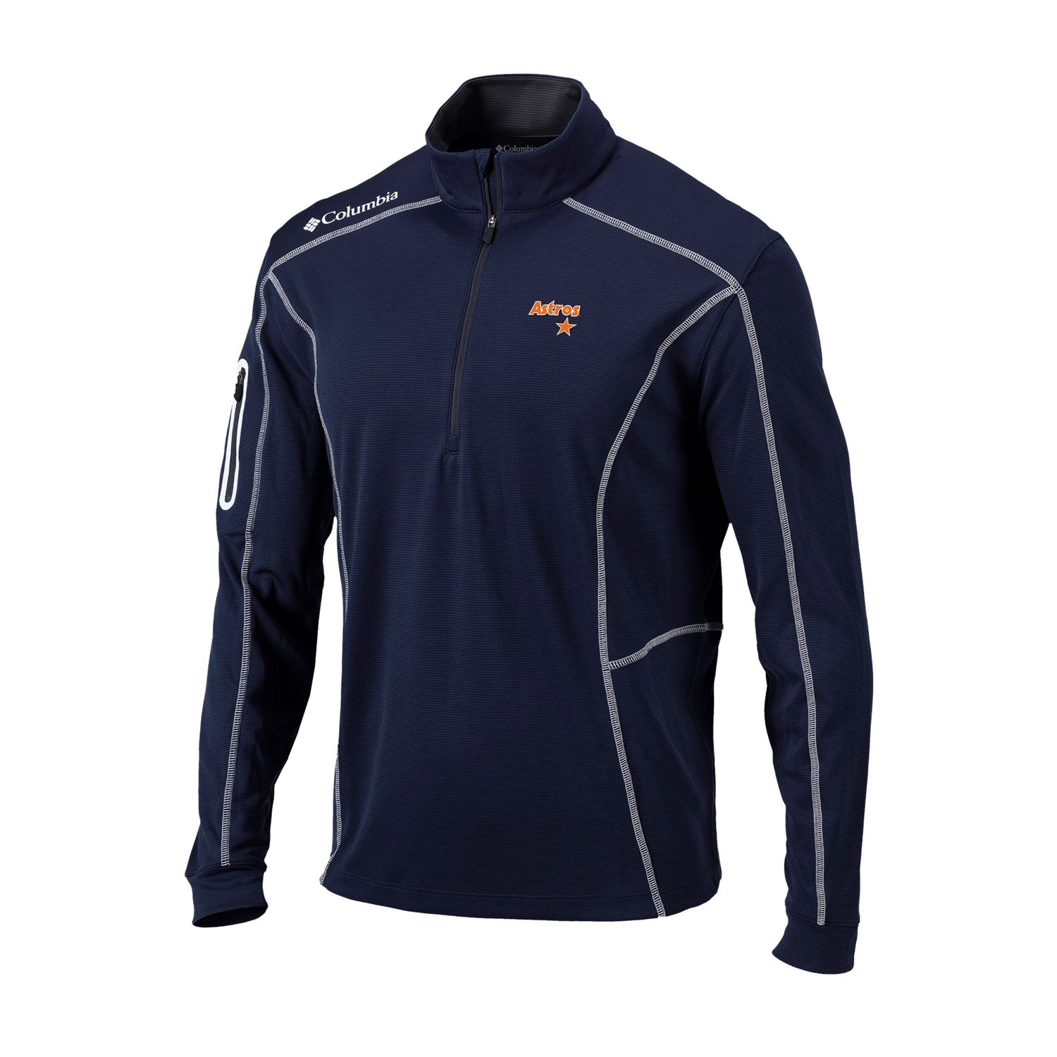 Columbia Houston Astros Cooperstown Collection Omni-Wick Shotgun Quarter-Zip Top - view number 2