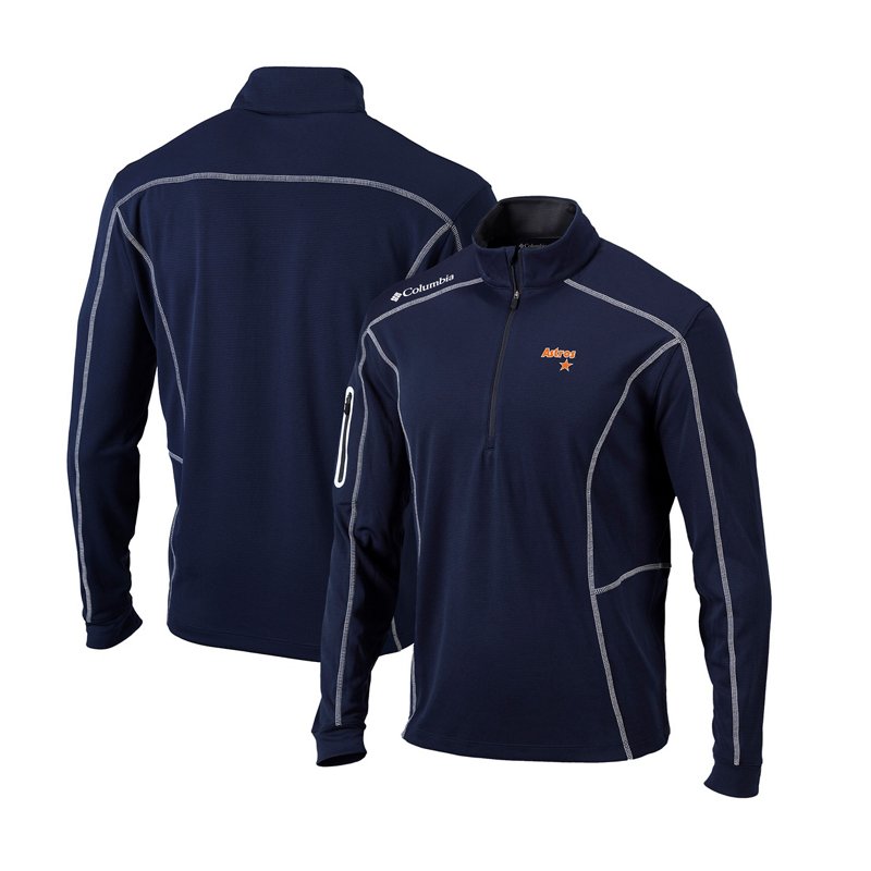 Columbia Houston Astros Cooperstown Collection Omni-Wick Shotgun Quarter-Zip Top-image
