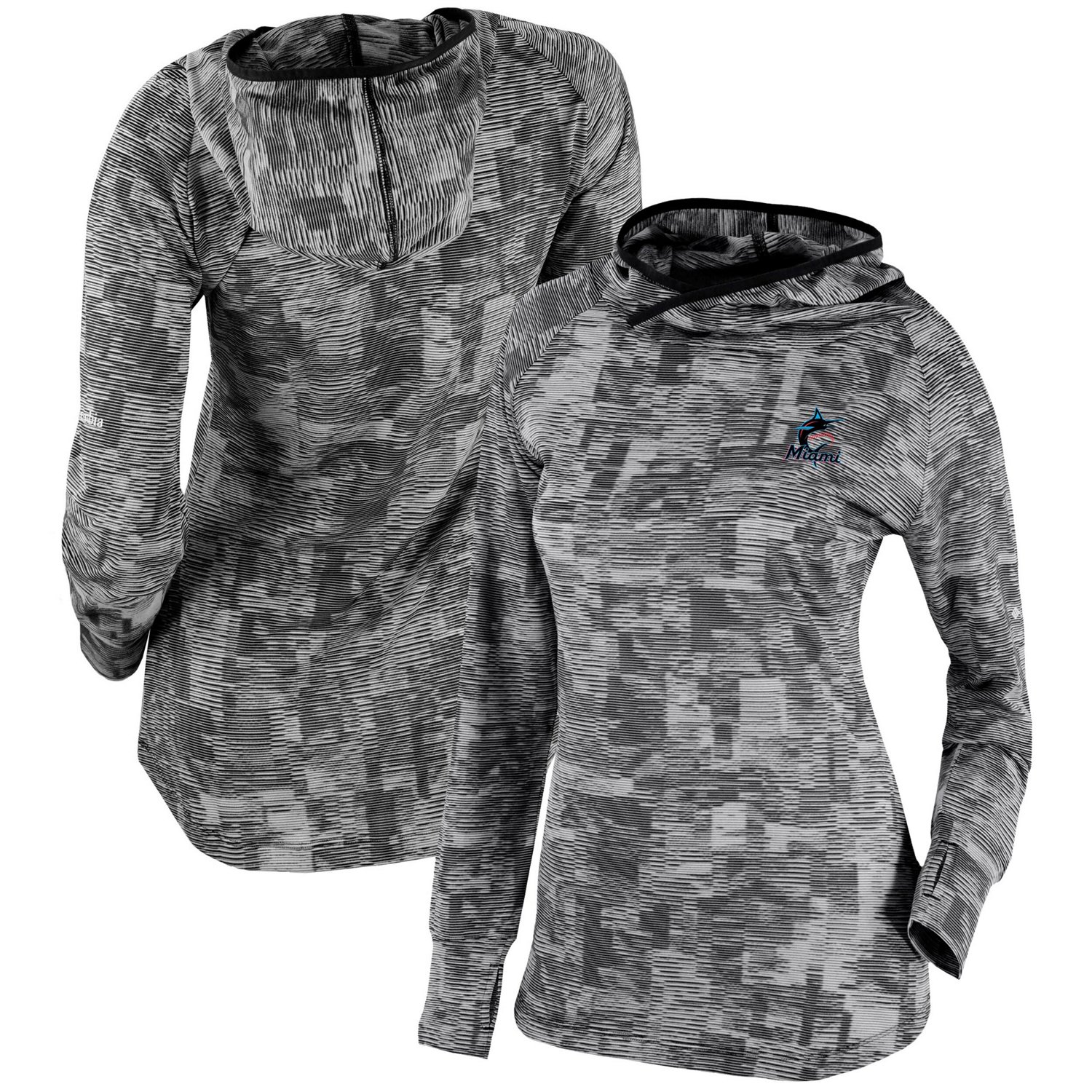 Columbia Miami Marlins Omni-Wick Sunday Ball Pullover Hoodie