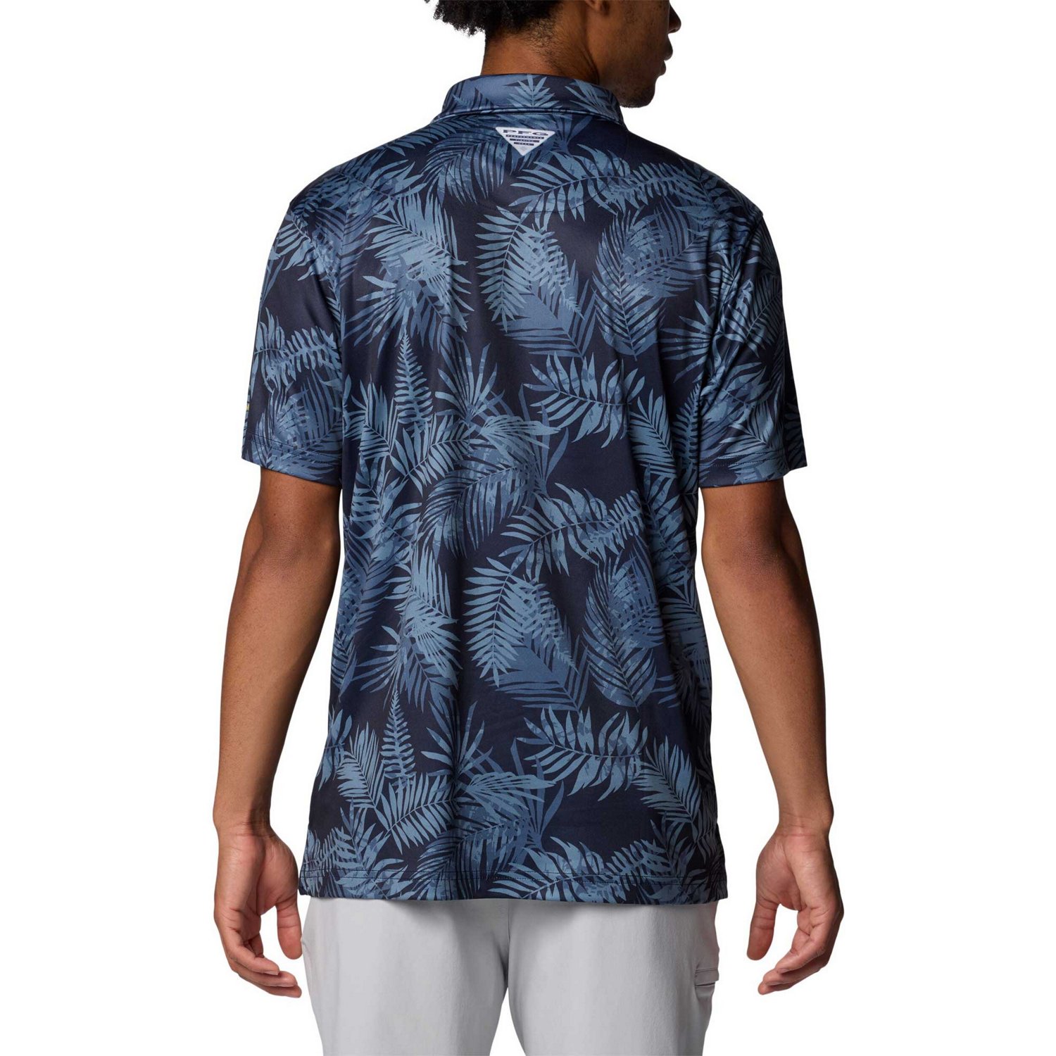Columbia Michigan Wolverines PFG Super Terminal Tackle Omni-Shade Bangalows Polo                                                 - view number 2