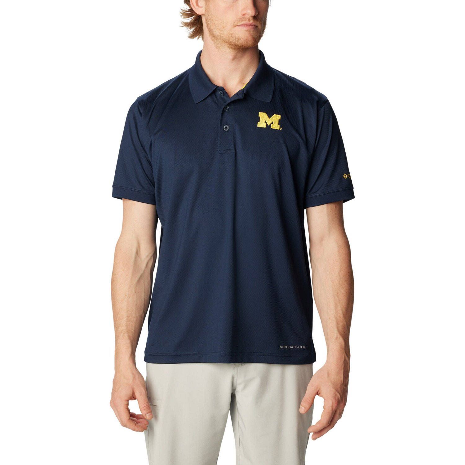 Columbia Michigan Wolverines PFG Tamiami Omni-Shade Polo                                                                         - view number 1