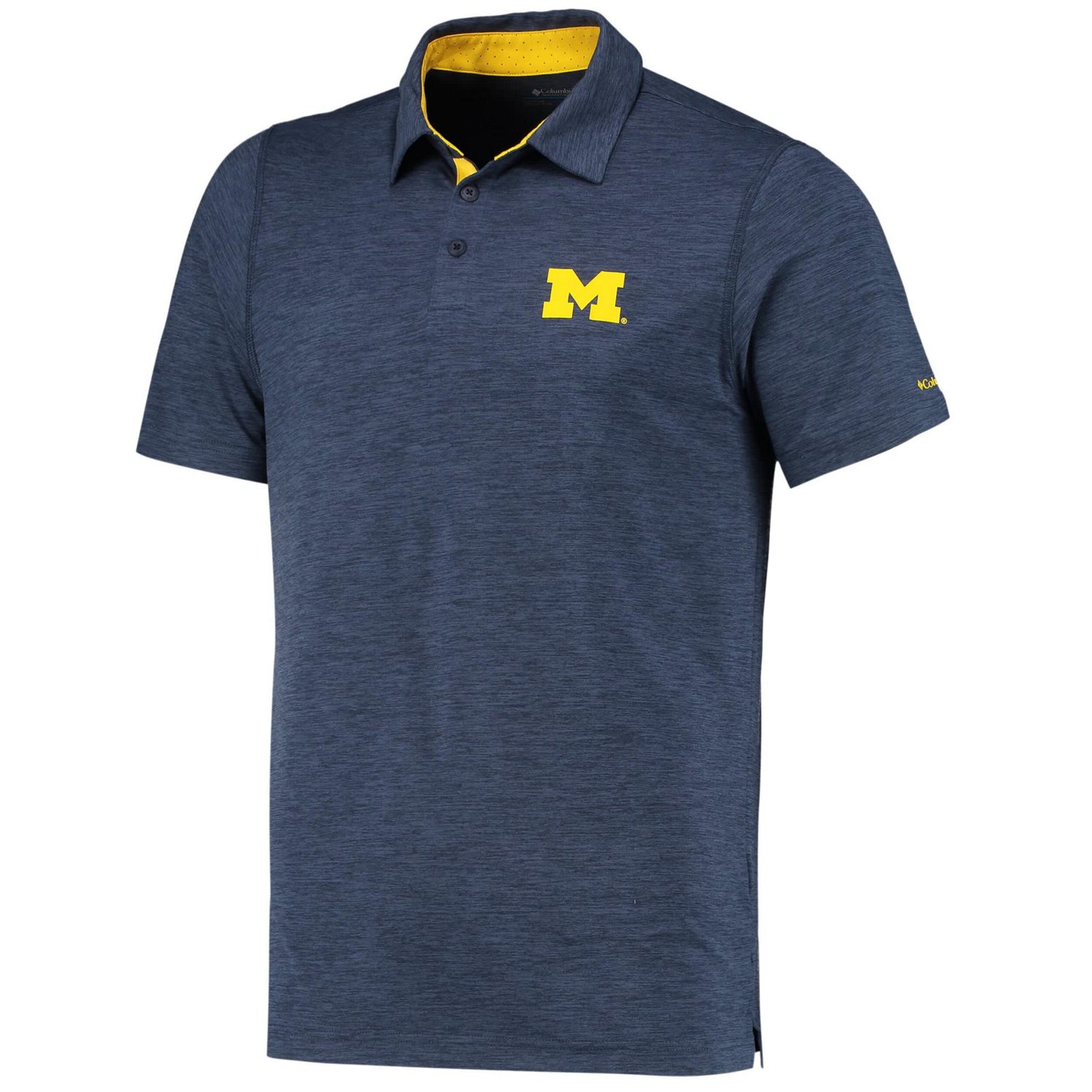 Columbia Michigan Wolverines Tech Trail Omni-Shade Polo