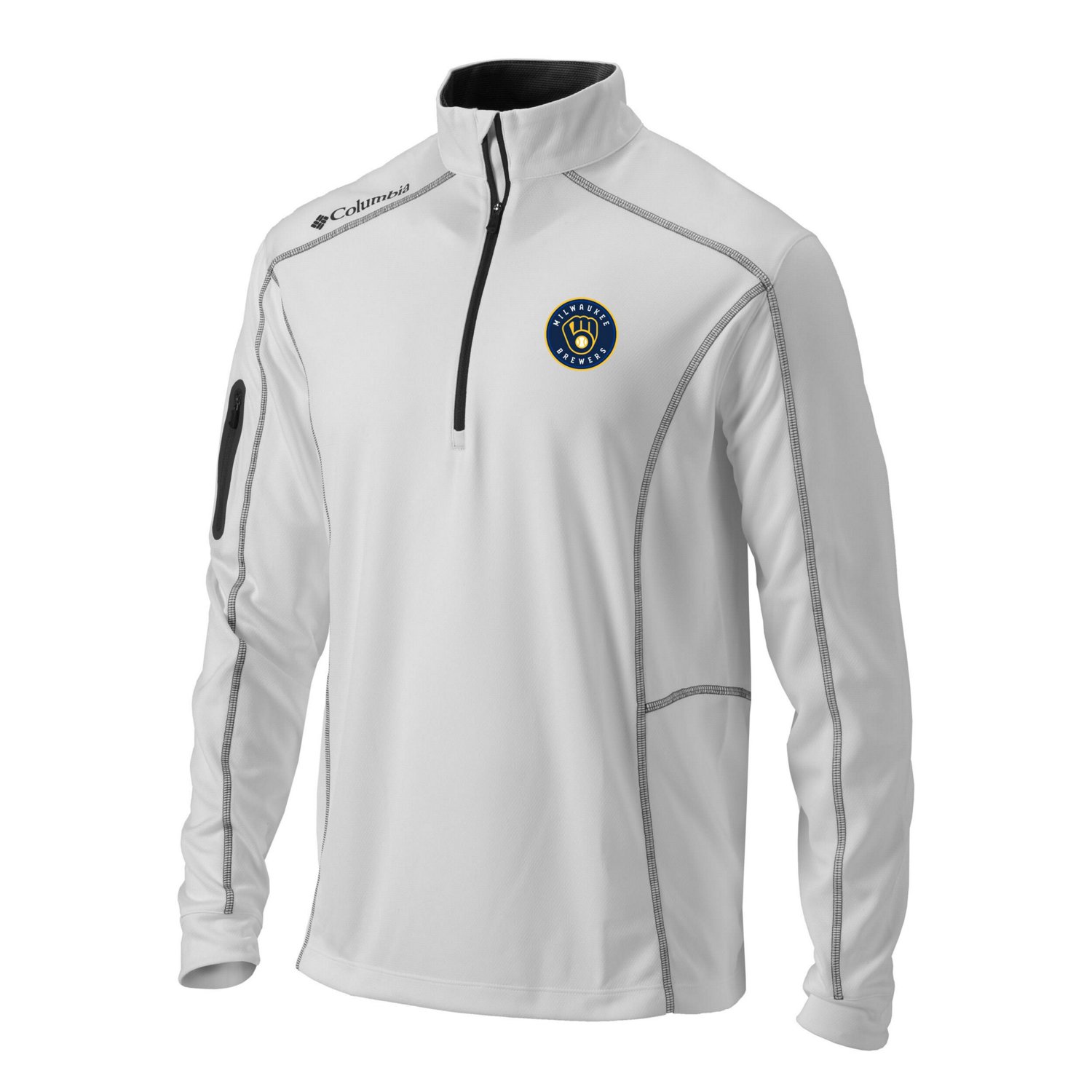 Columbia Milwaukee Brewers Omni-Wick Shotgun Quarter-Zip Pullover Top                                                            - view number 2